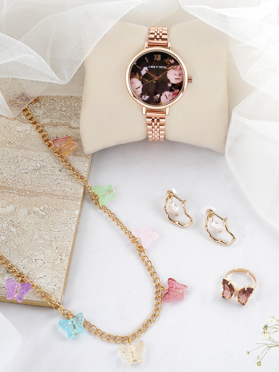 

JOKER & WITCH Women Rose Gold Watch Gift Set