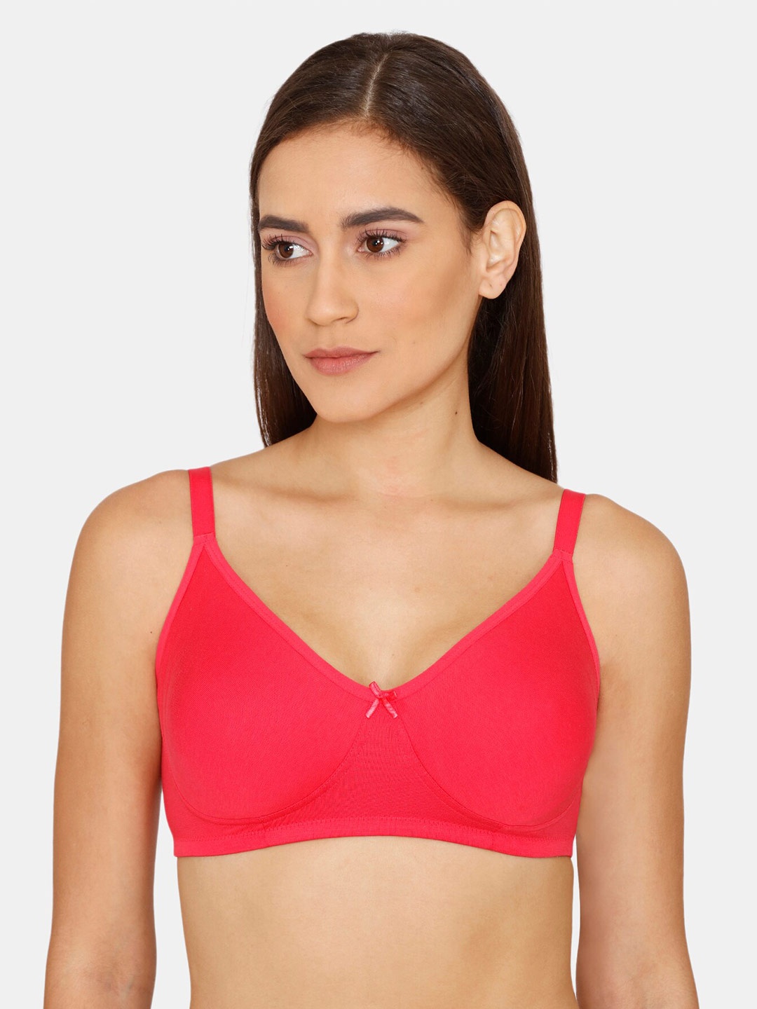 

Zivame Red Non Padded Non-Wired Bra