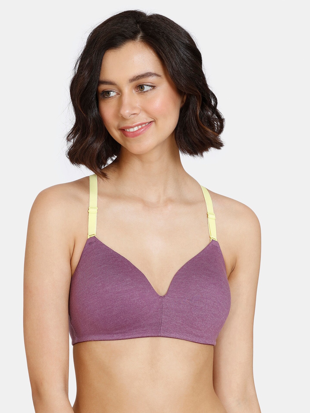 

Zivame Purple Solid Lightly Padded T-Shirt Bra