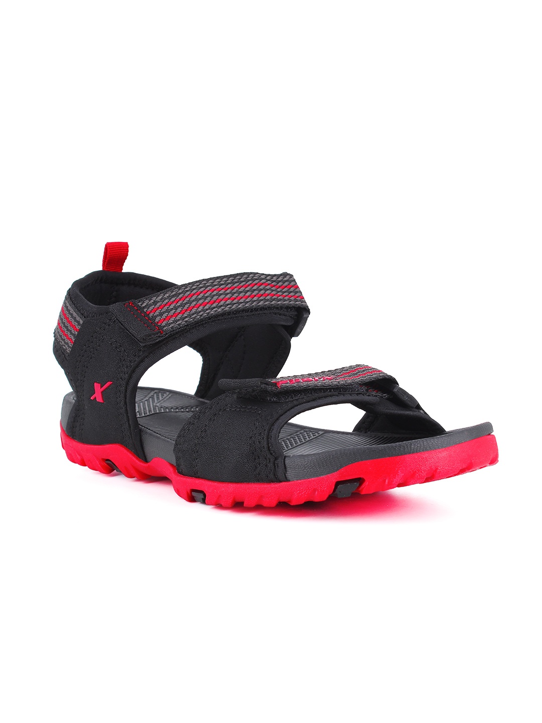 

Sparx Men Black & Red Solid Sports Sandals