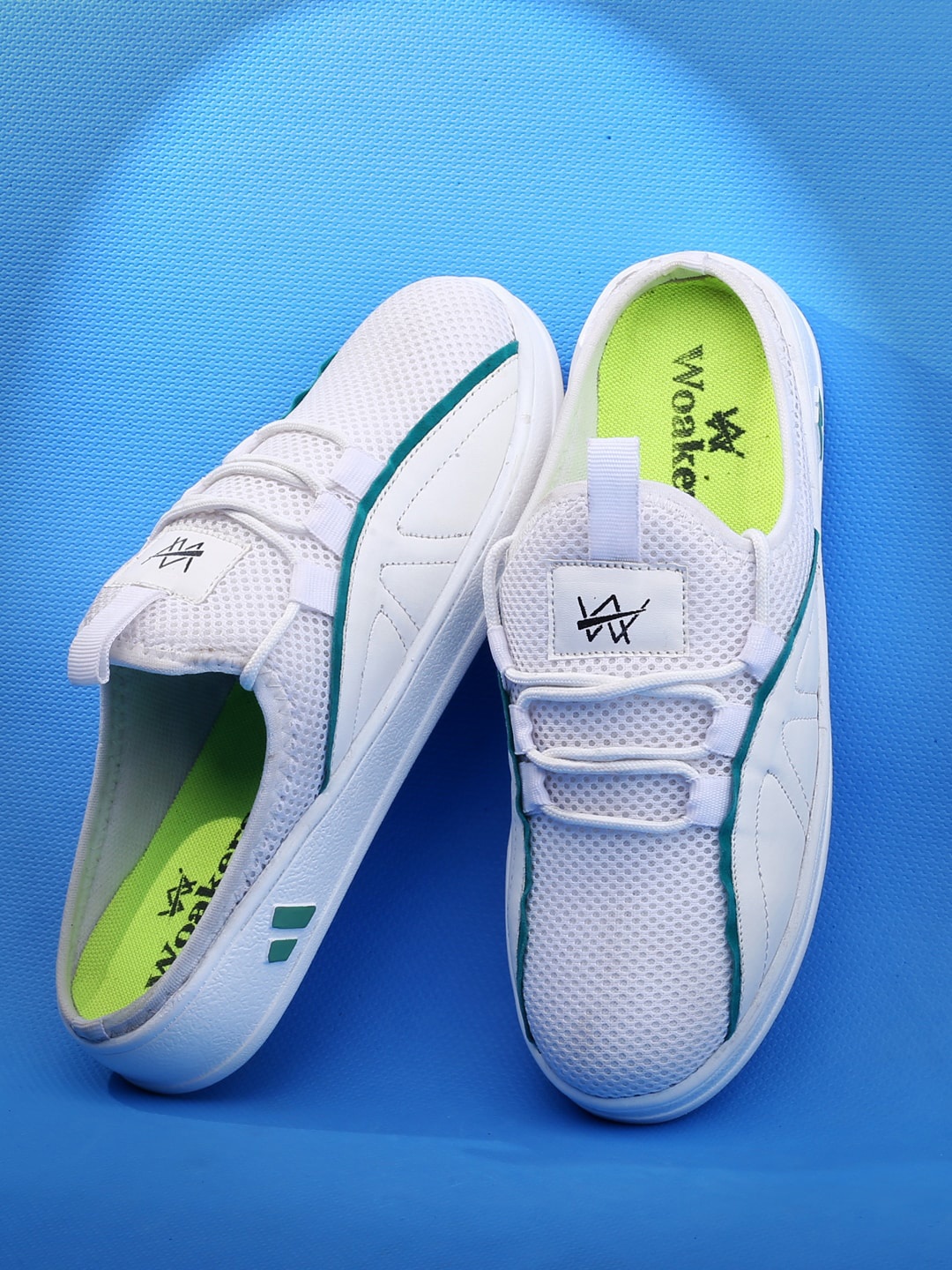 

Woakers Men White Slip-On Sneakers