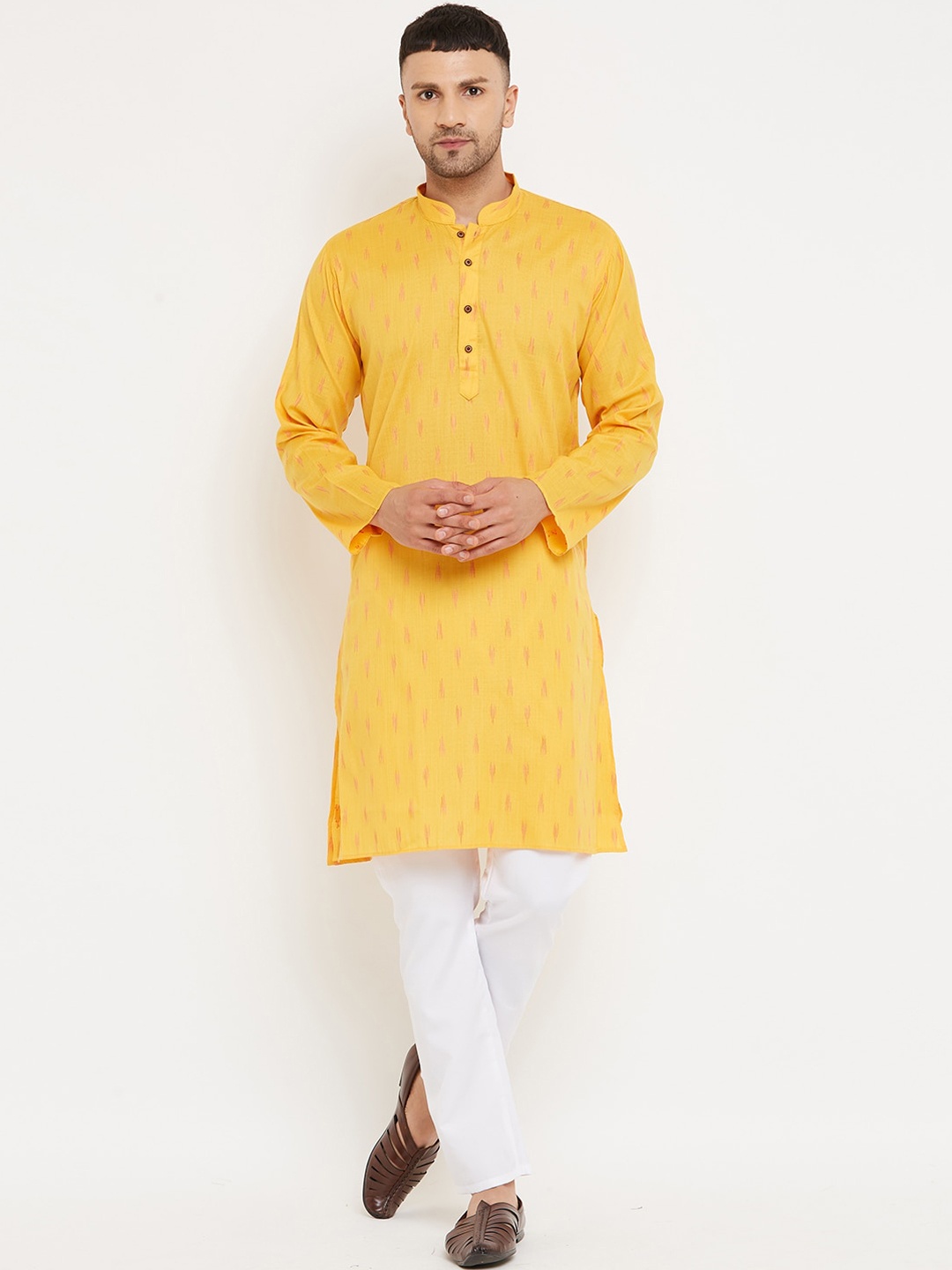 

Armaan Ethnic Men Yellow Kurta with Pyjamas