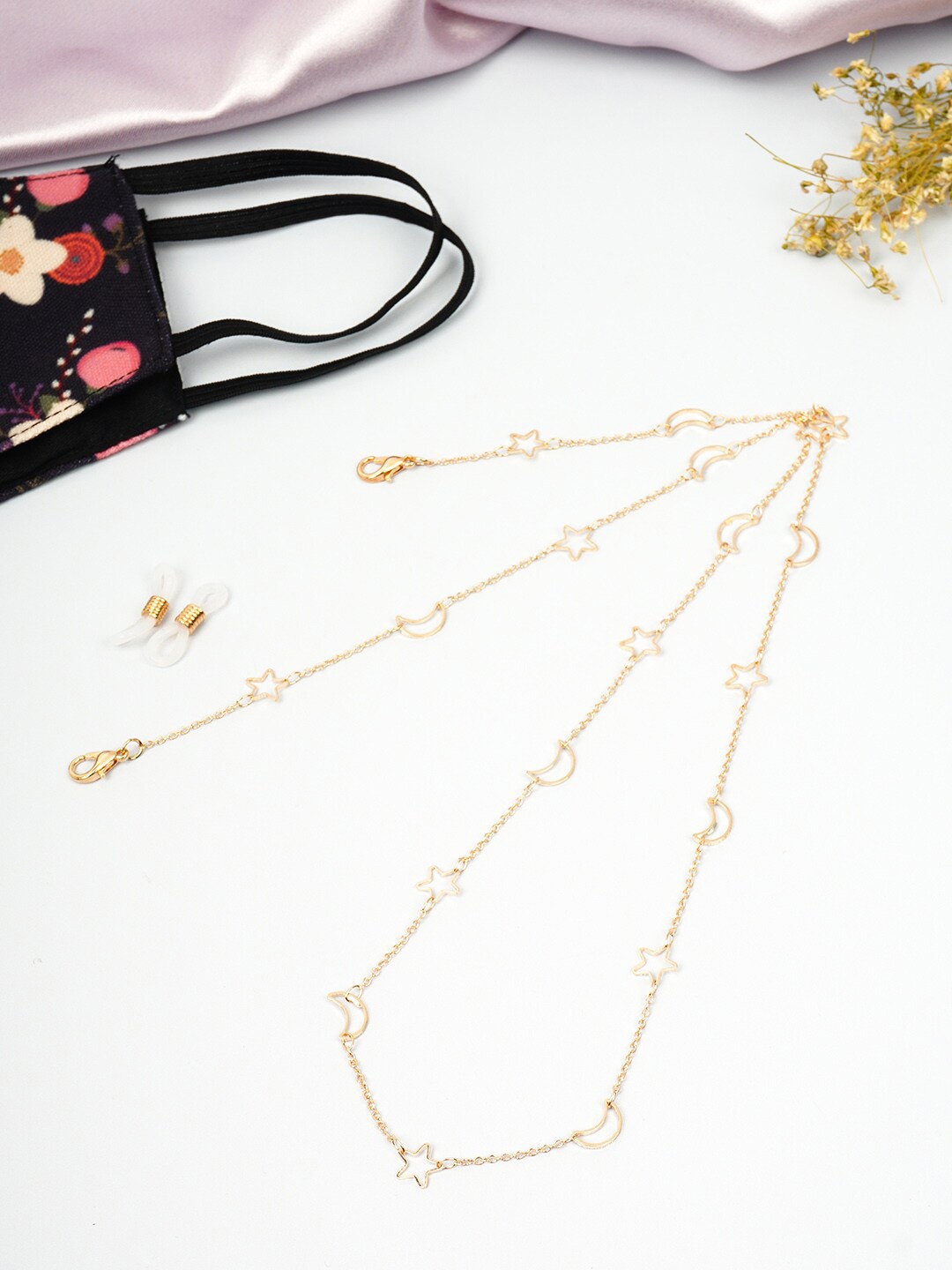 

Ferosh Women Gold-Toned Face Mask Chain