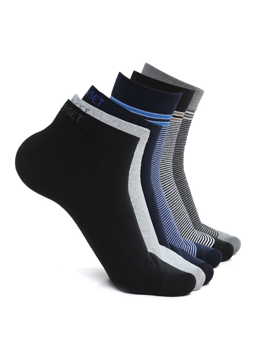 

CRUSSET Men Pack of 6 Assorted Ankle-Length Socks