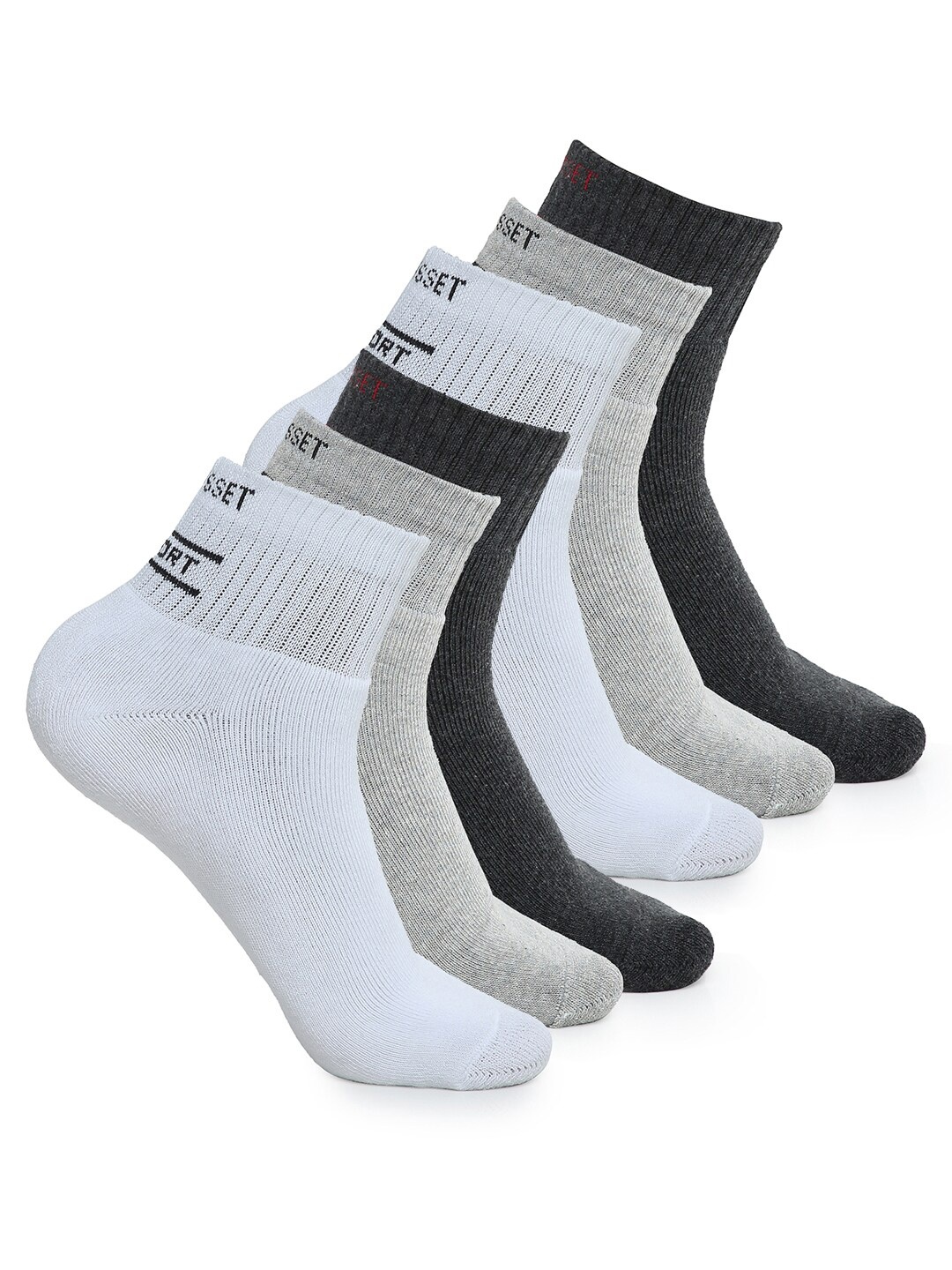 

CRUSSET Men Pack Of 6 Assorted Ankle-Length Socks