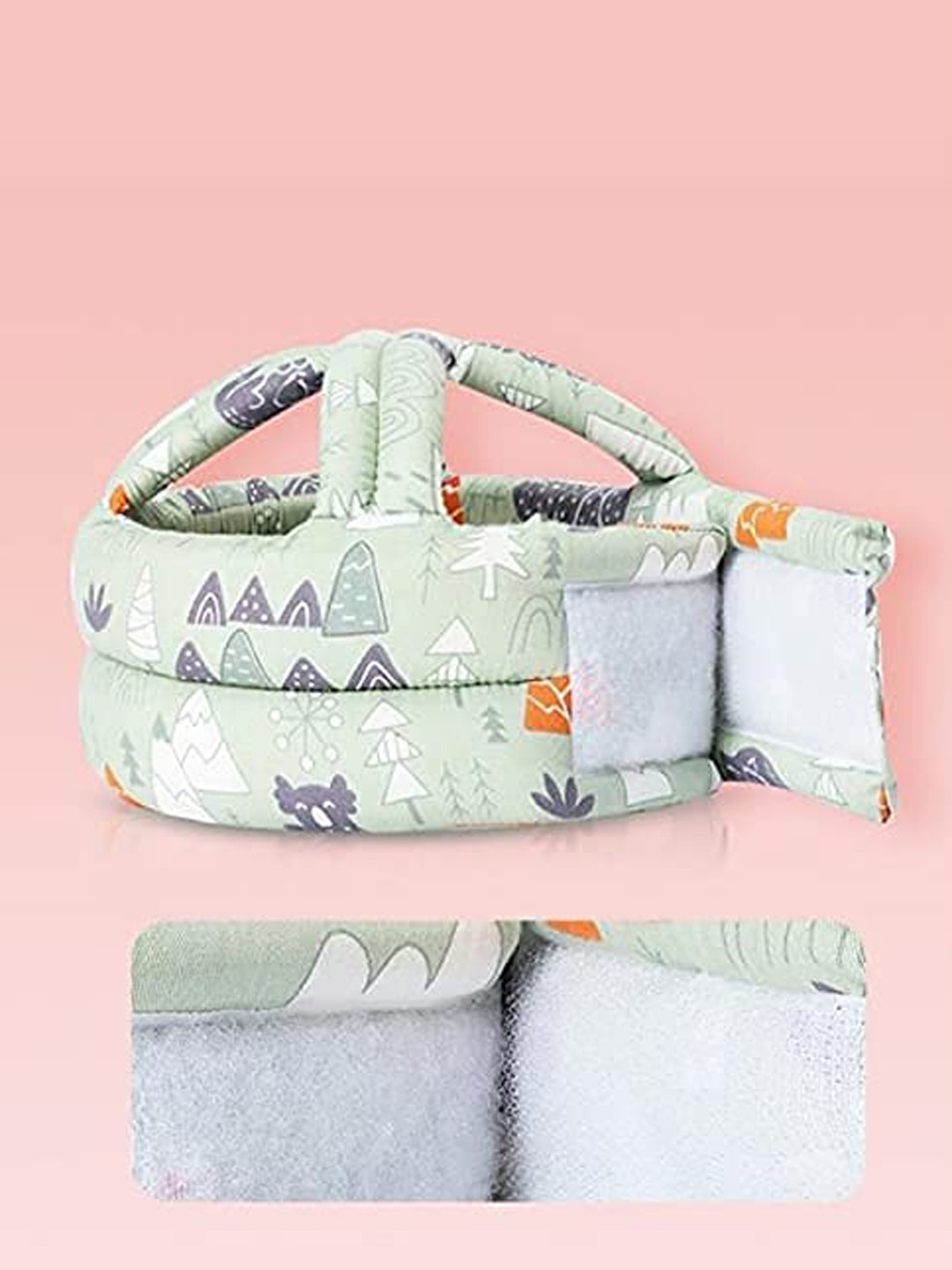 

SYGA Kids Green Printed Head Protector