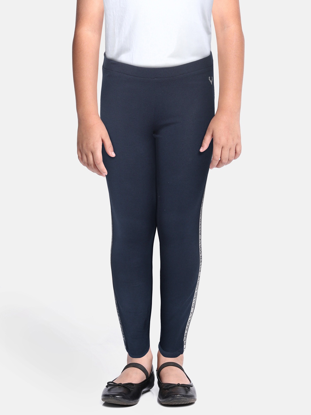 

Allen Solly Junior Girls Navy Blue Solid Ankle-Length Leggings