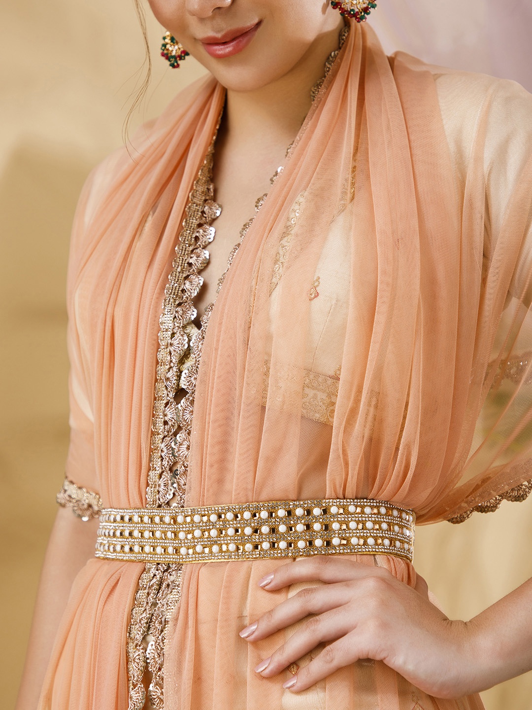 

Rubans Women Gold-Toned Embellished Belt