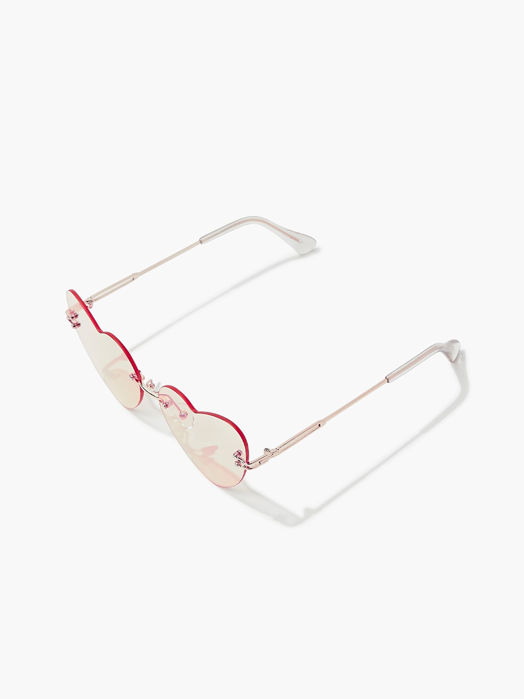 

FOREVER 21 Women Pink Lens & Red Browline Sunglasses with UV Protected Lens 45292001