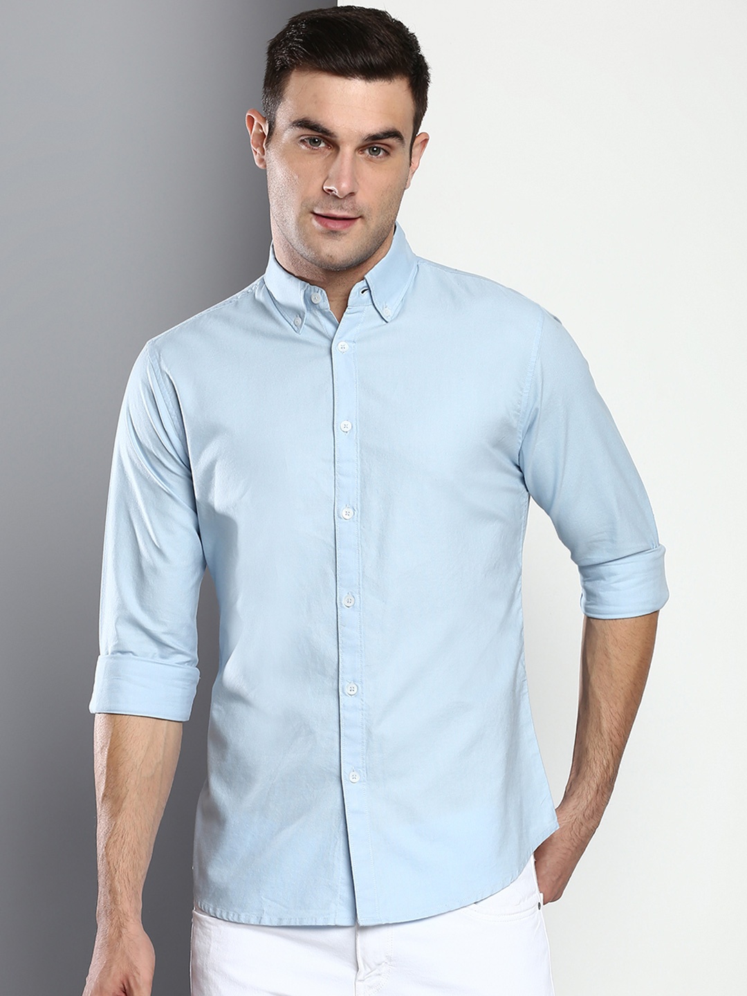 

Dennis Lingo Men Blue Slim Fit Casual Shirt