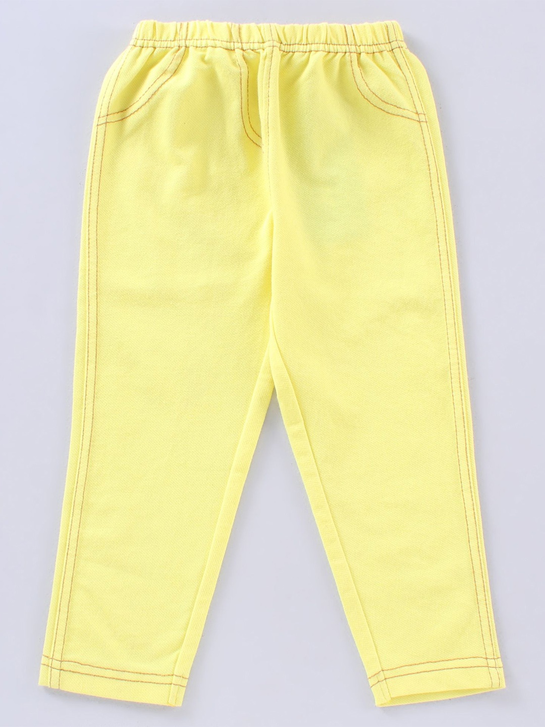 

JusCubs Girls Yellow Solid Cotton Skiiny Fit Denim Jeggings