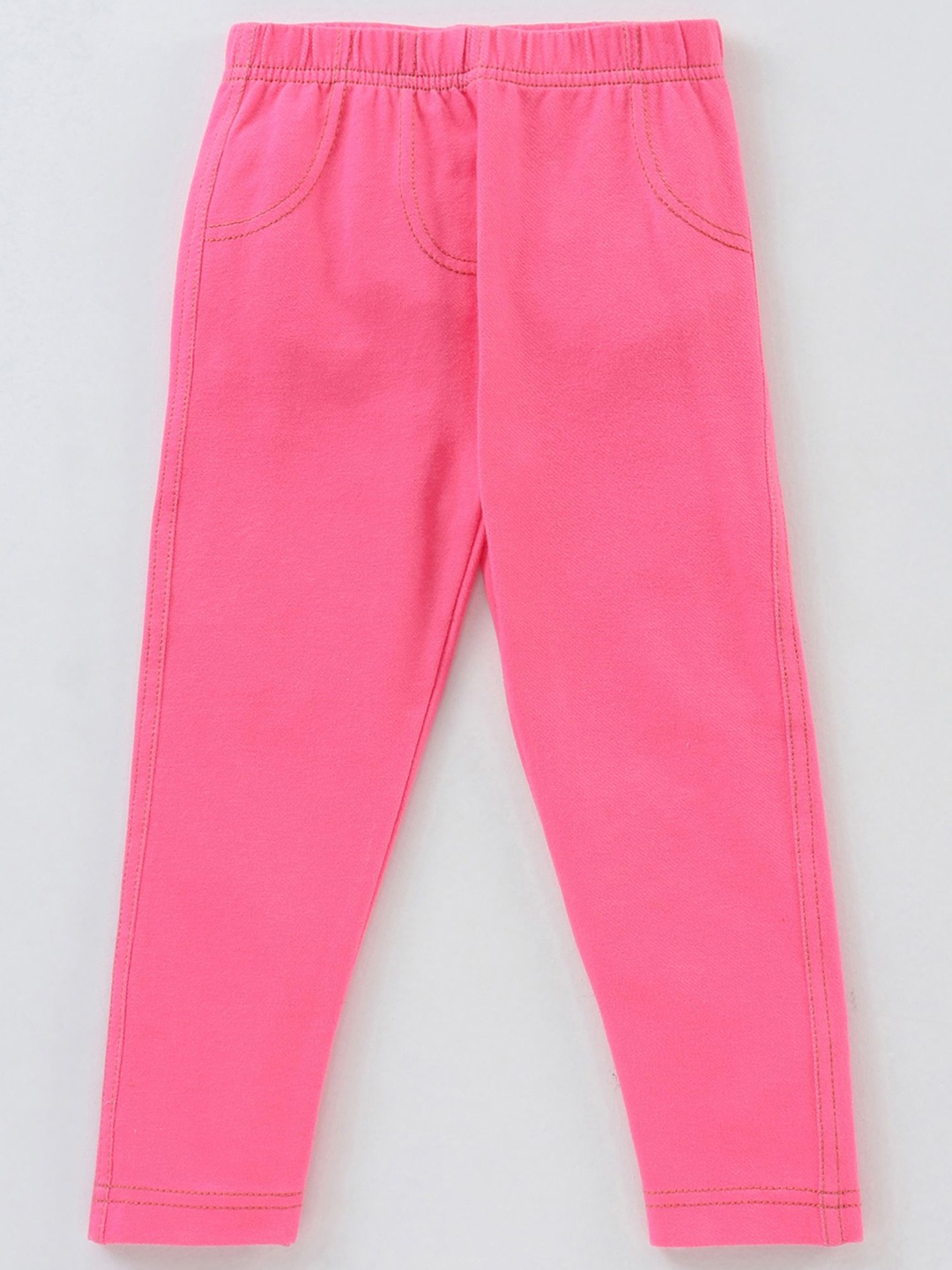 

JusCubs Girls Pink Solid Skinny-Fit Jeggings