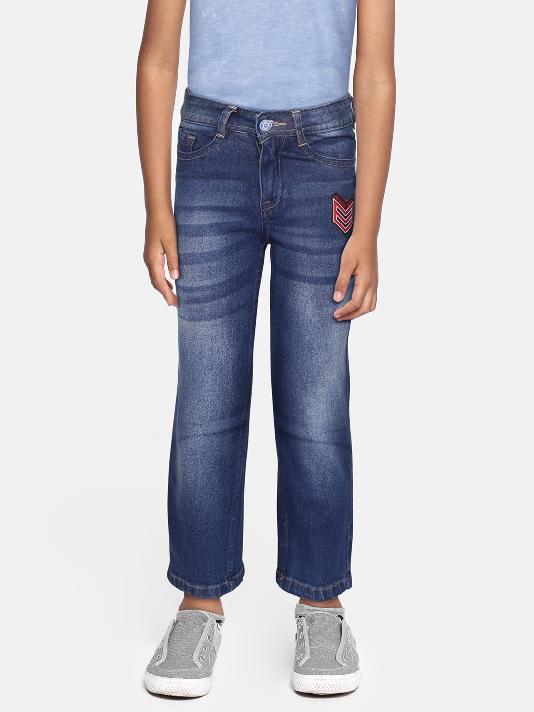 

Allen Solly Junior Boys Blue Light Fade Slim Fit Mid-Rise Stretchable Jeans