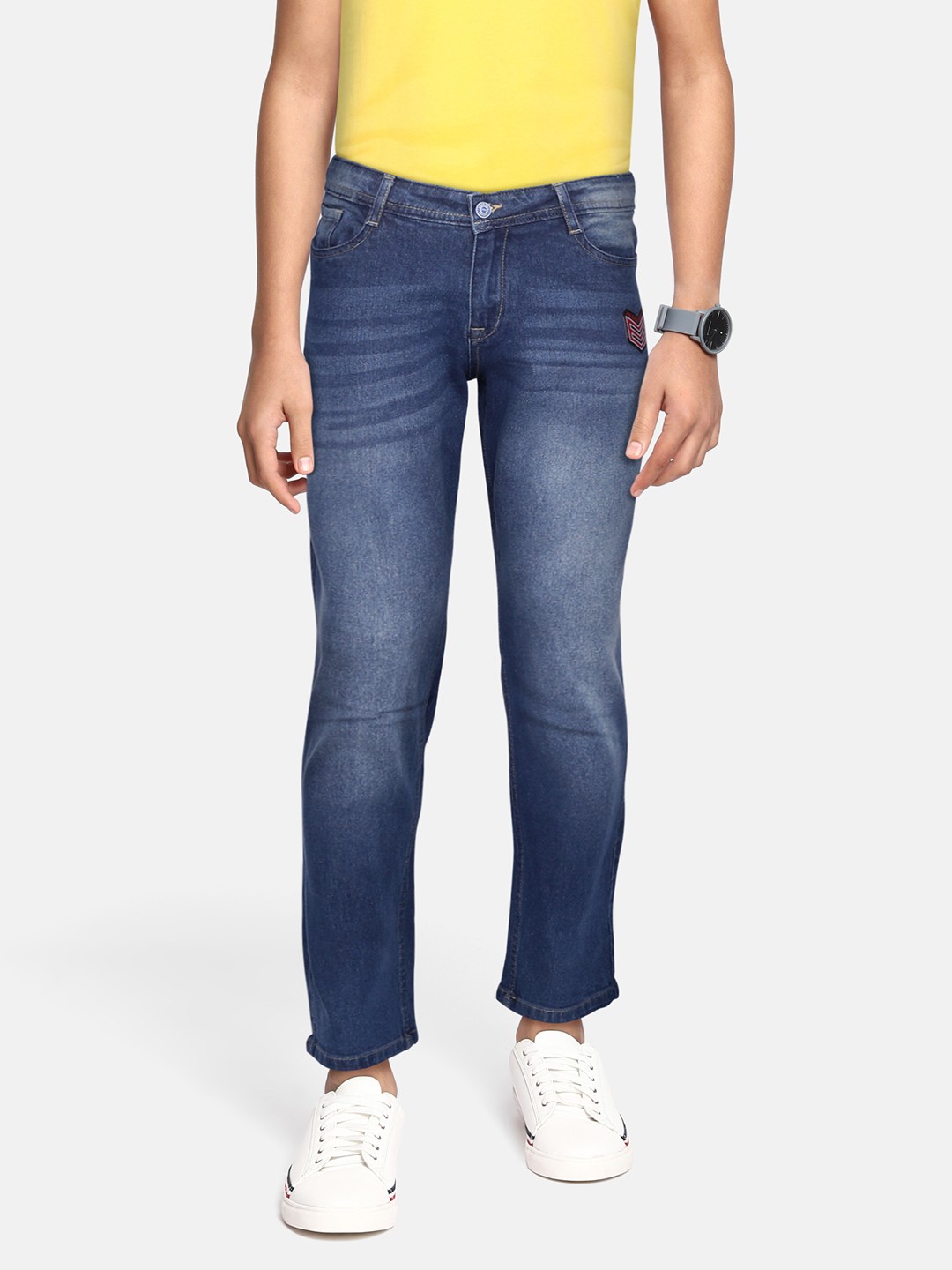 

Allen Solly Junior Boys Blue Light Fade Slim Fit Mid-Rise Stretchable Jeans
