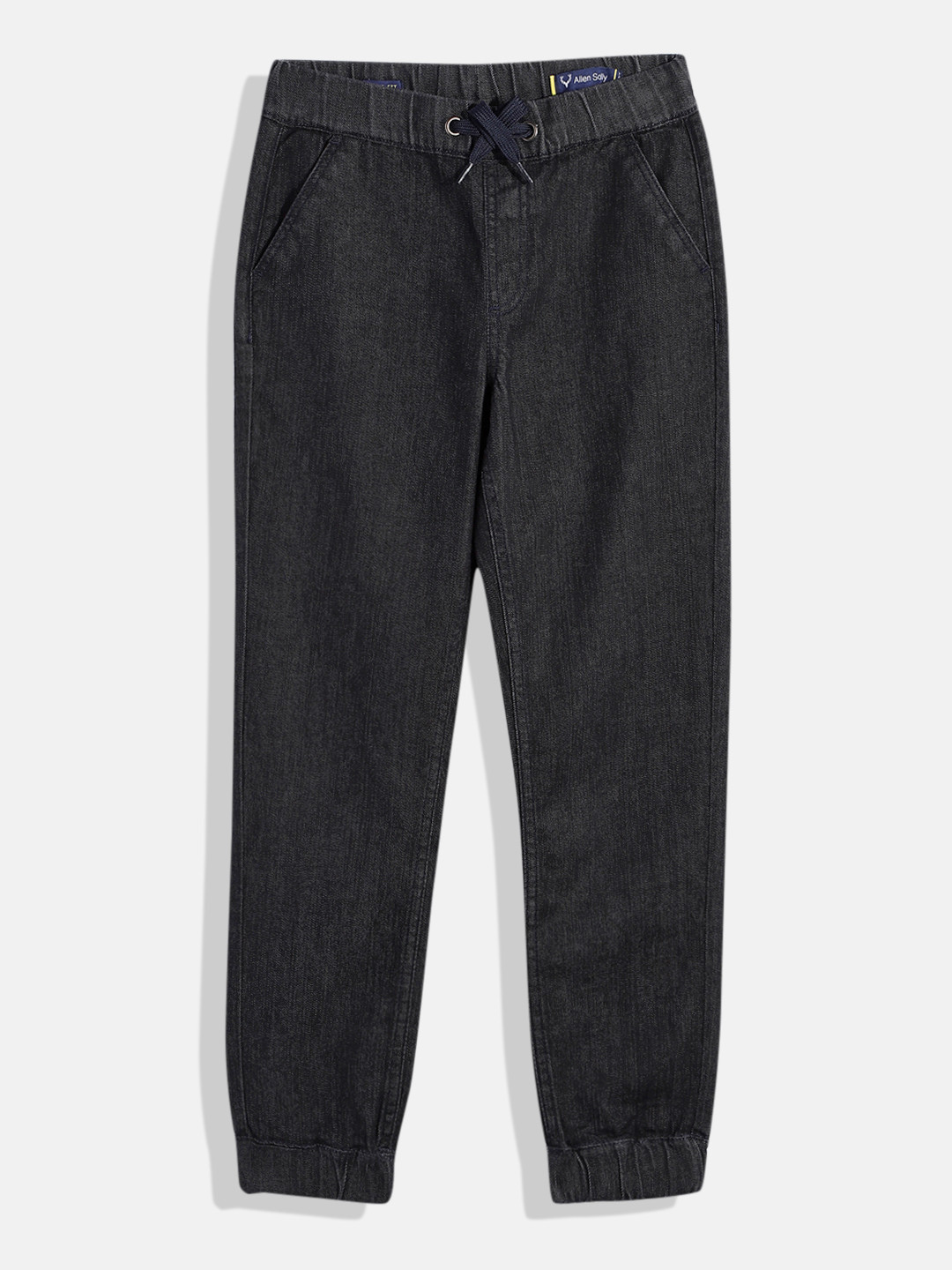 

Allen Solly Junior Boys Regular Fit Clean Look Stretchable Jogger Jeans, Black