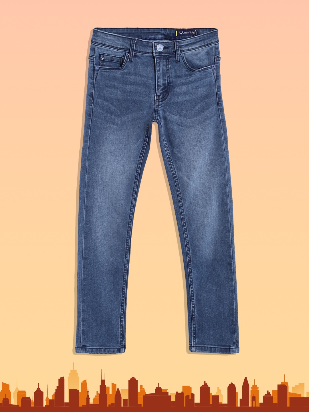 

Allen Solly Junior Boys Navy Blue Skinny Fit Light Fade Stretchable Jeans