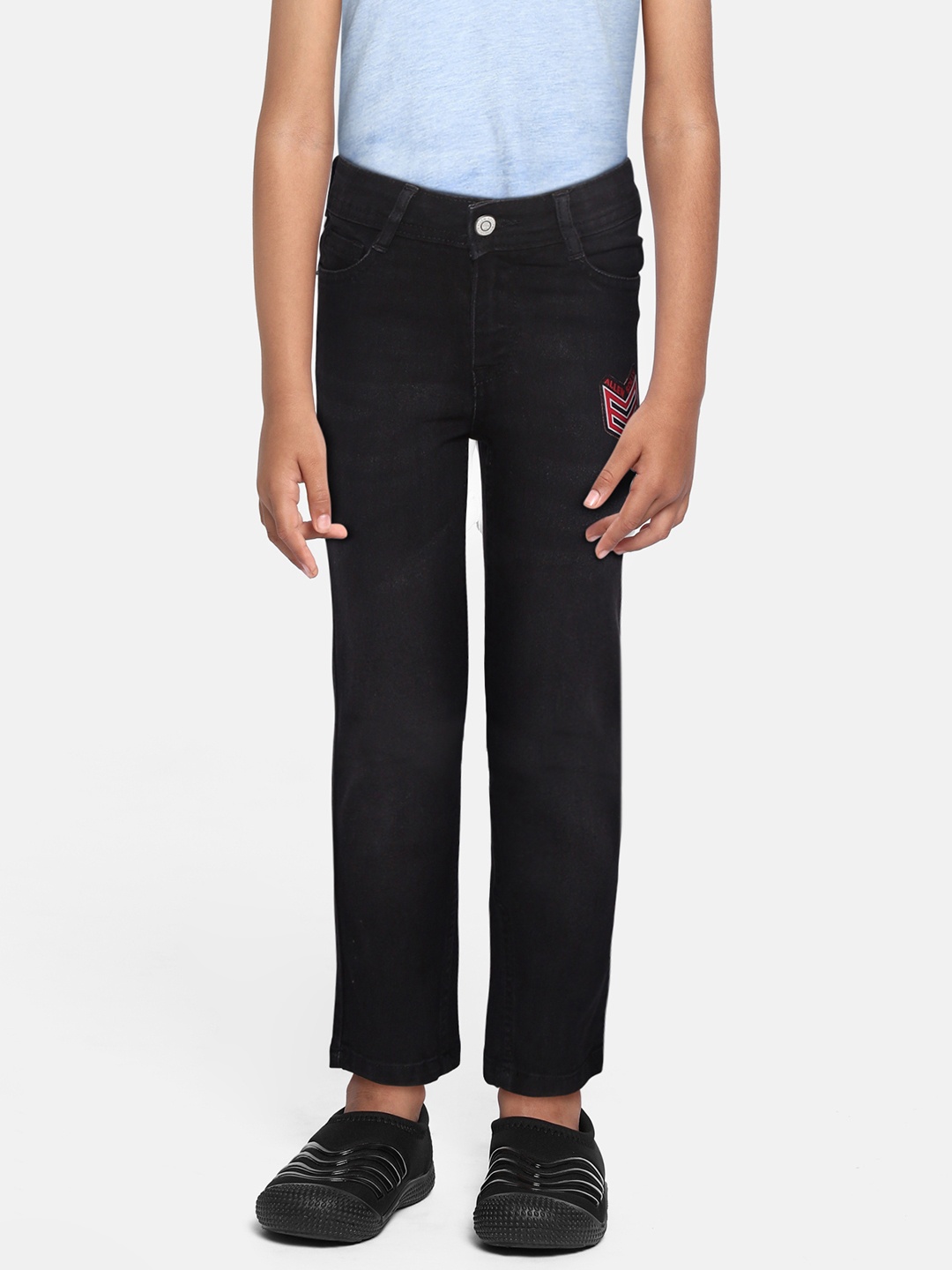 

Allen Solly Junior Boys Black Light Fade Slim Fit Mid-Rise Stretchable Jeans