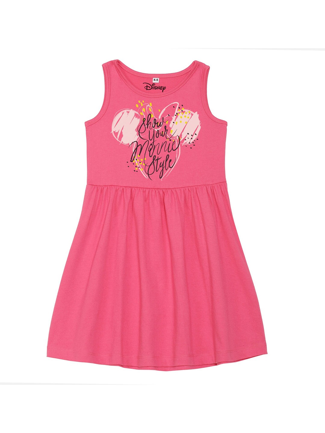 

Disney by Wear Your Mind Girls Pink Printed A-Line Dress