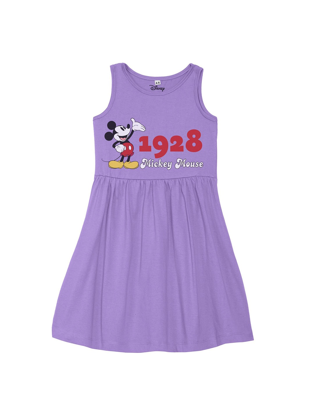 

Disney by Wear Your Mind Girls Purple Printed Cotton Dress