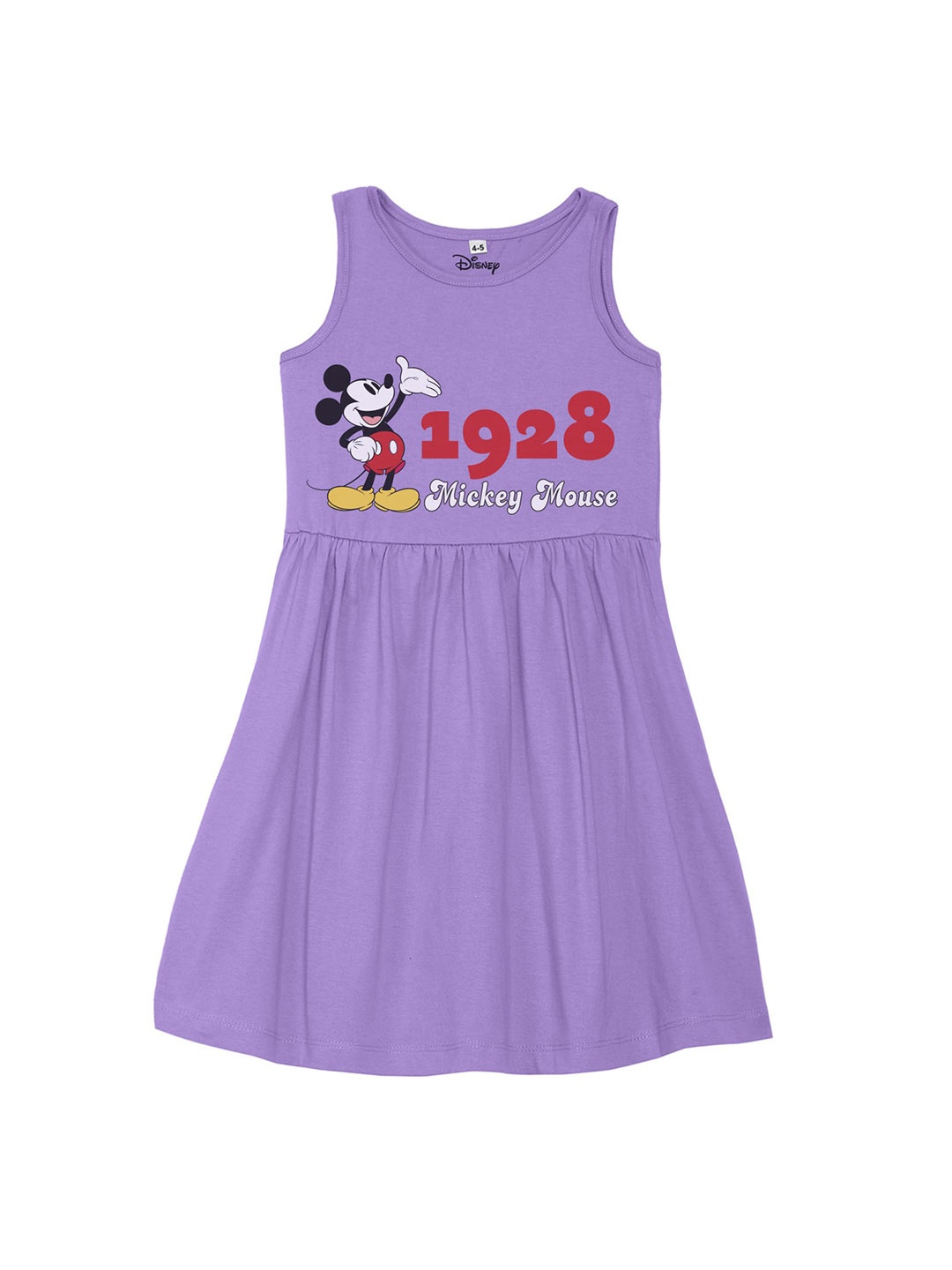 

Disney by Wear Your Mind Girls Purple Printed Cotton Dress