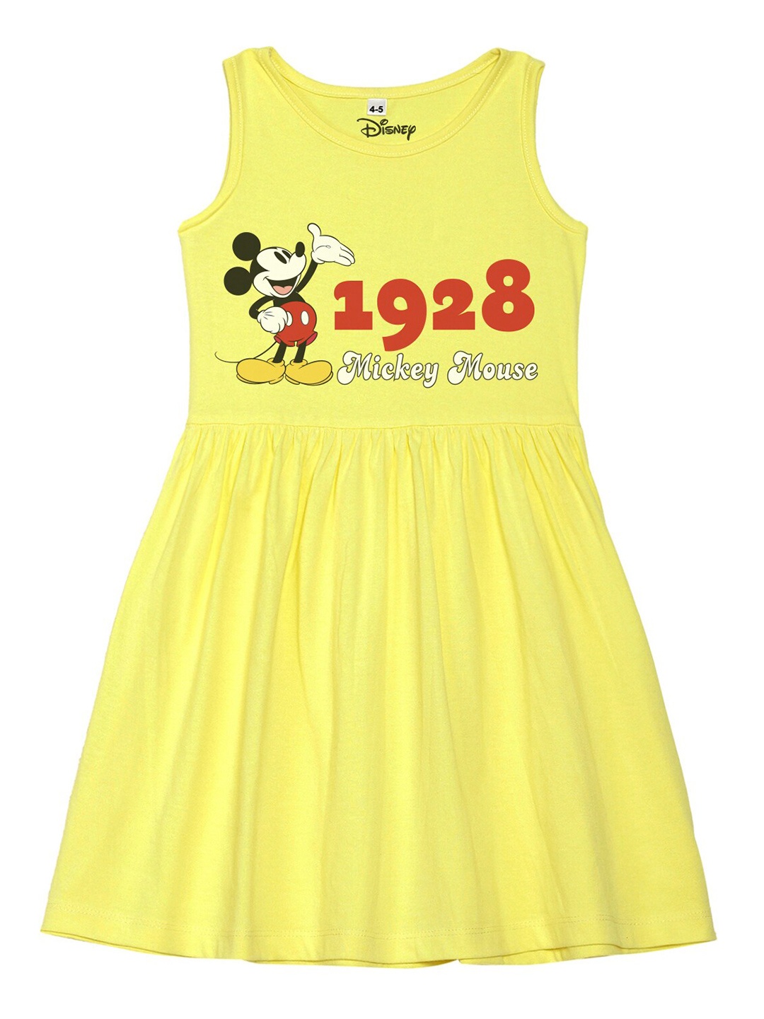 

Disney by Wear Your Mind Yellow & Red Pure Cotton A-Line Dress