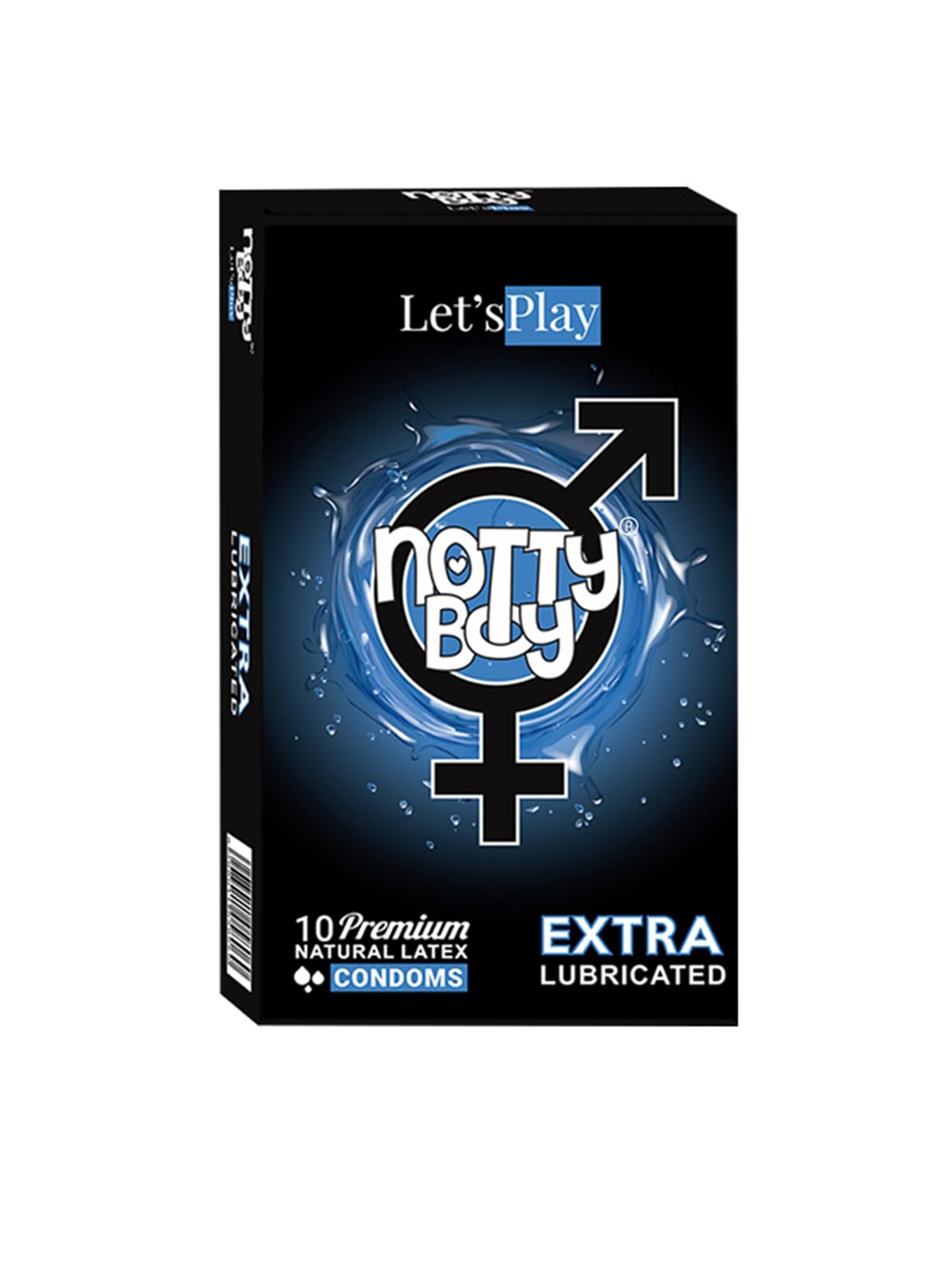 

noTTy Boy Lets Play Extra Lubricated Natural Latex Condoms - 10 Pieces, Blue