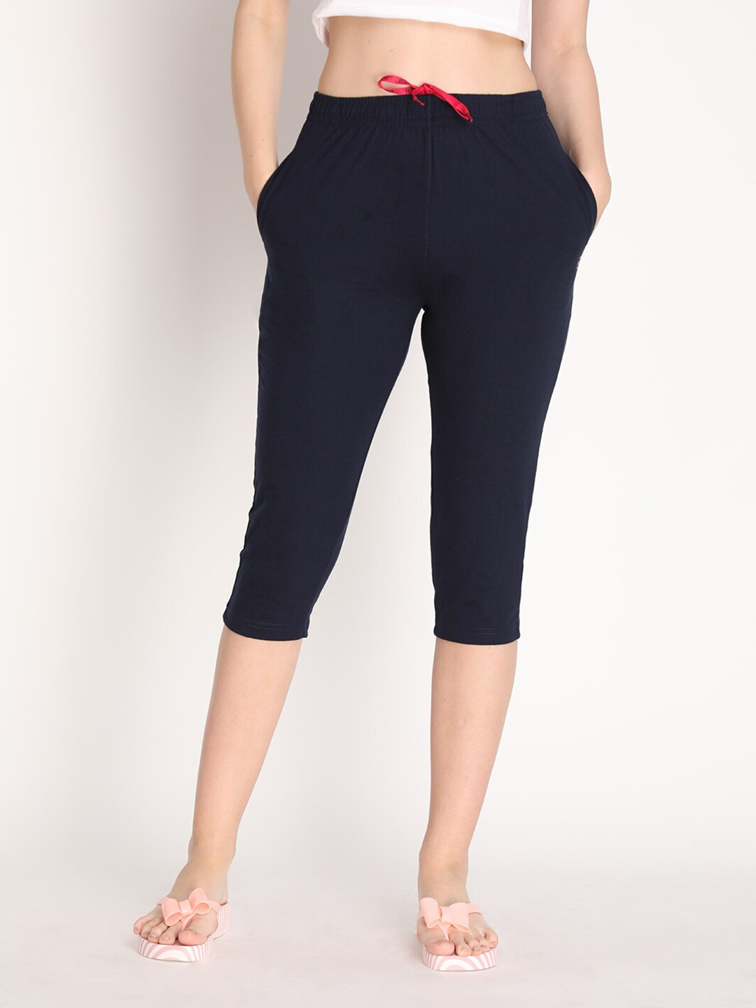 

NEVA Women Navy Blue Solid Capris
