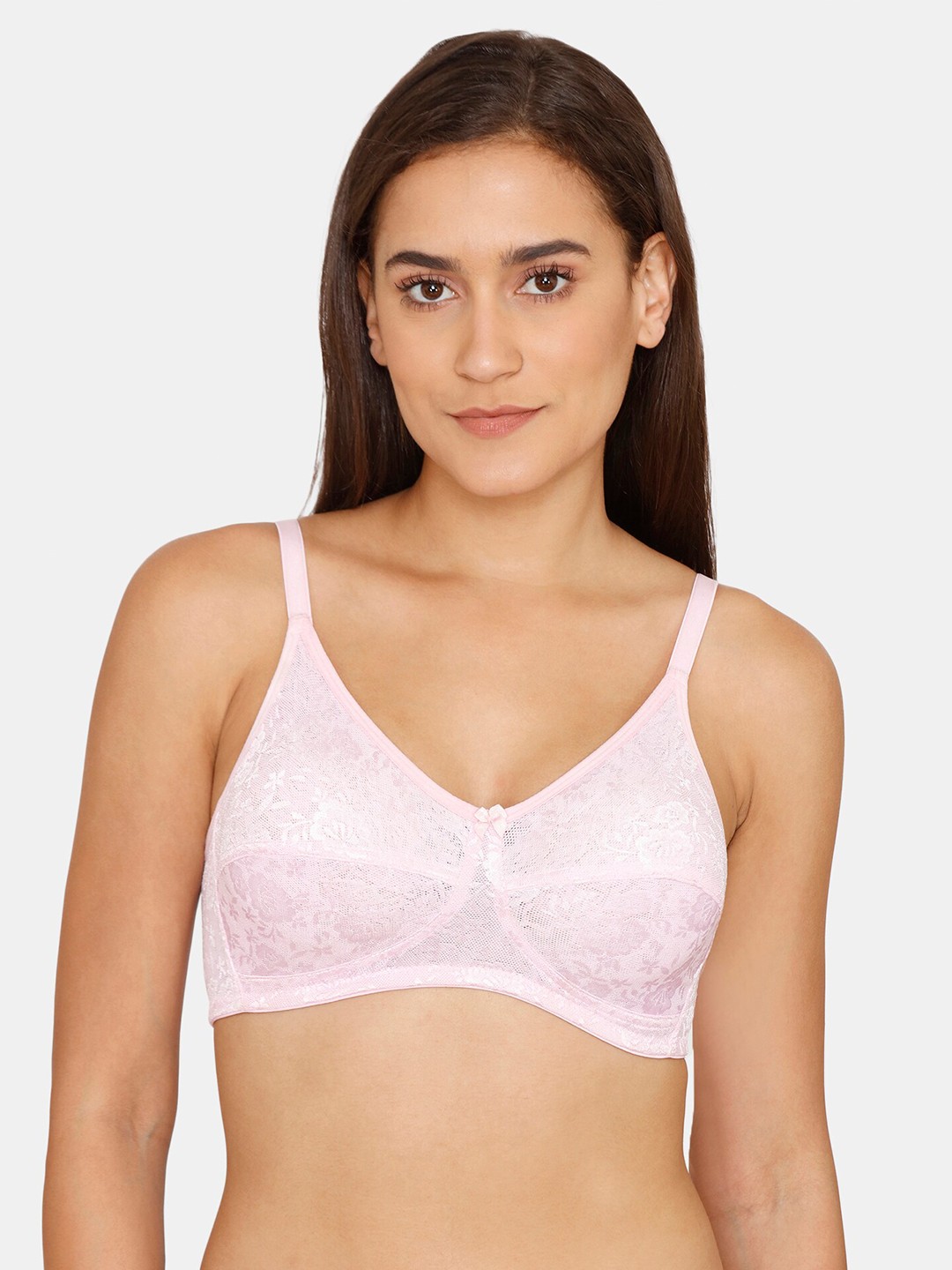 

Rosaline by Zivame Pink Floral Self Design Everyday Bra