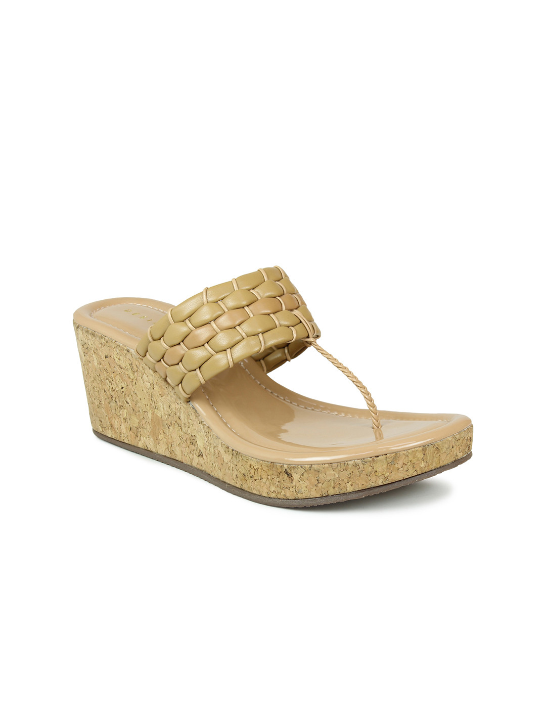 

DESIGN CREW Women Beige Wedge Sandals