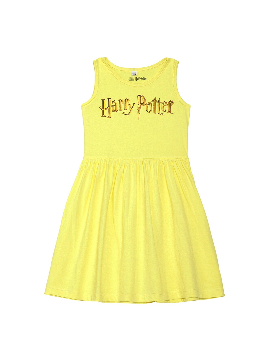 

Harry Potter by Wear Your Mind Girls Yellow Printed Cotton Dress