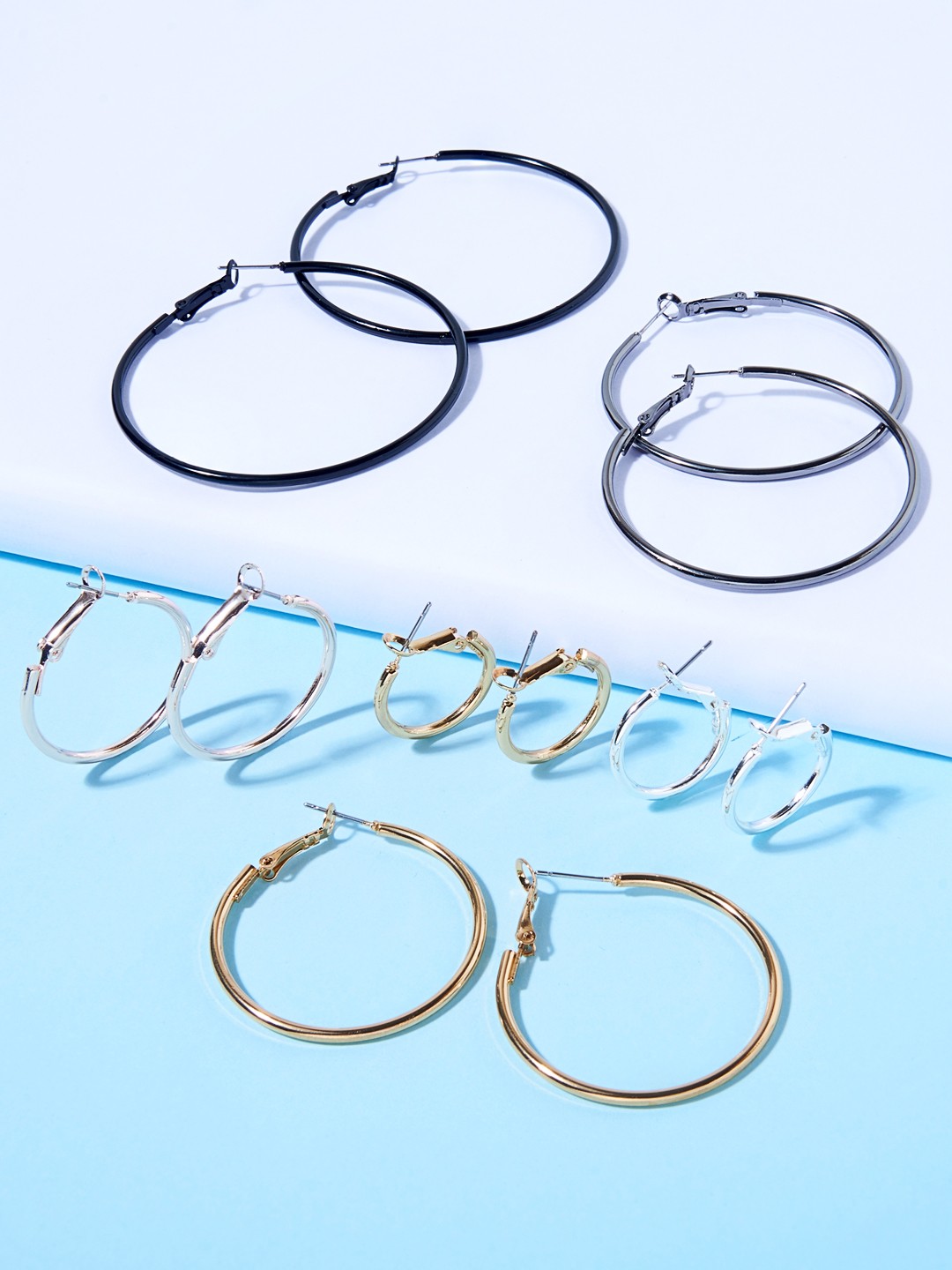 

ToniQ Set Of 6 Gold-plated Hoop Earrings