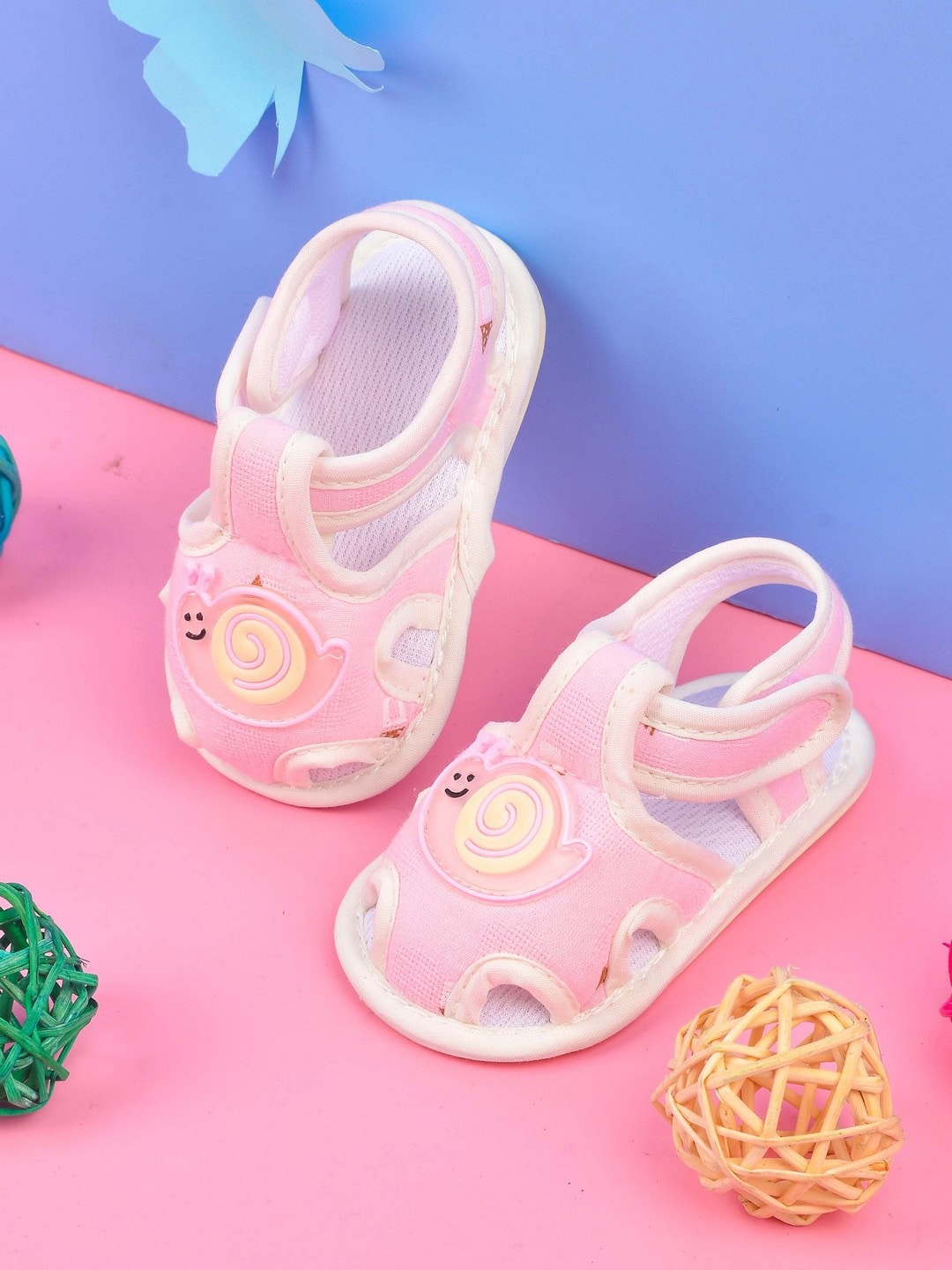 

POPLINS Kids Pink Cotton Booties