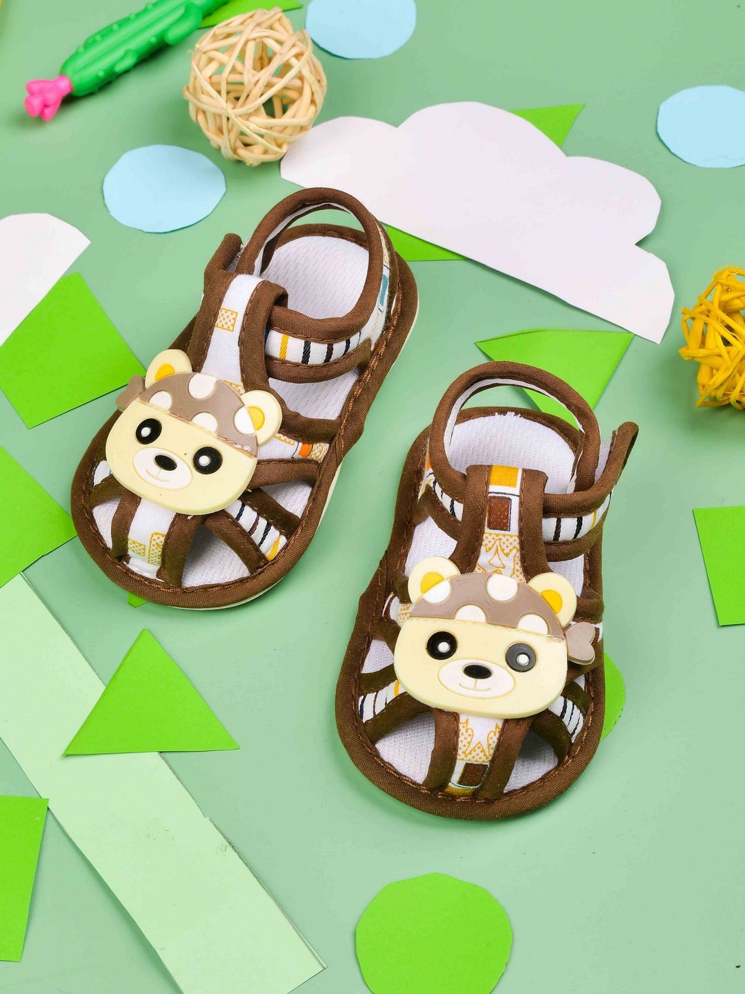 

POPLINS Kids Brown Cotton Booties