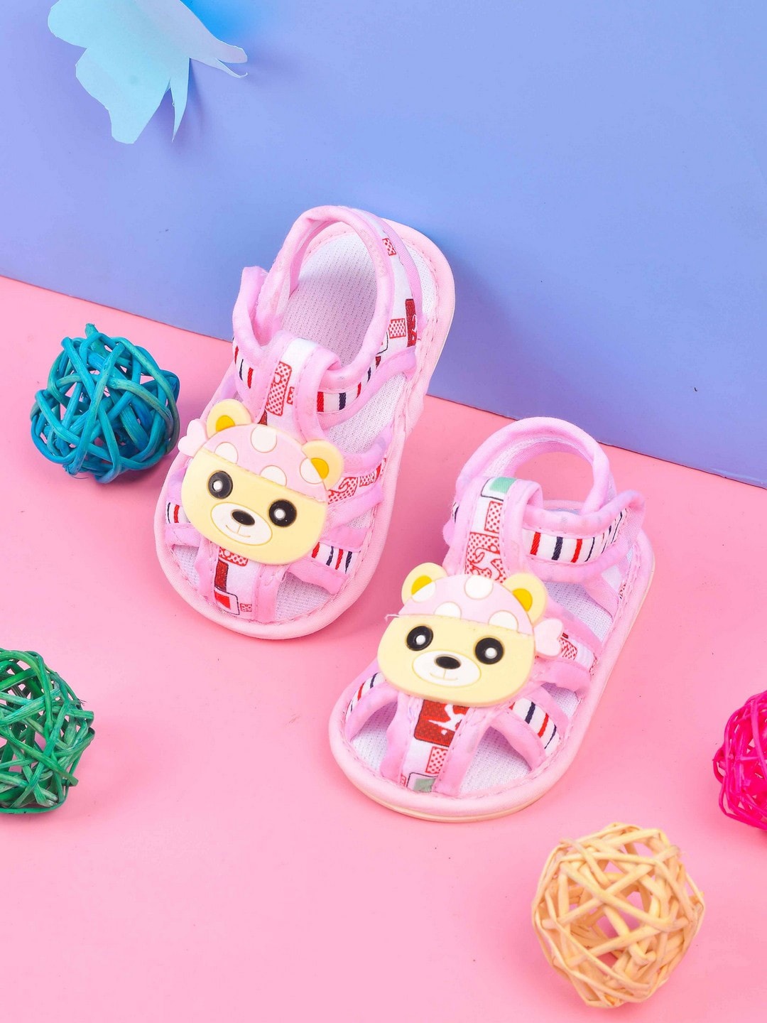 

POPLINS Kids Pink Cotton Booties