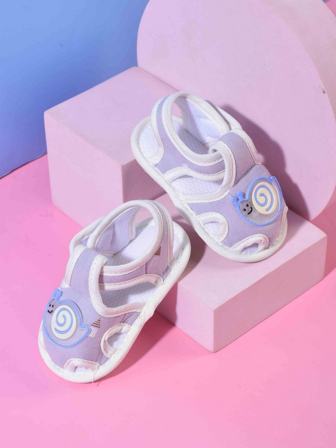 

POPLINS Kids Purple Cotton Booties