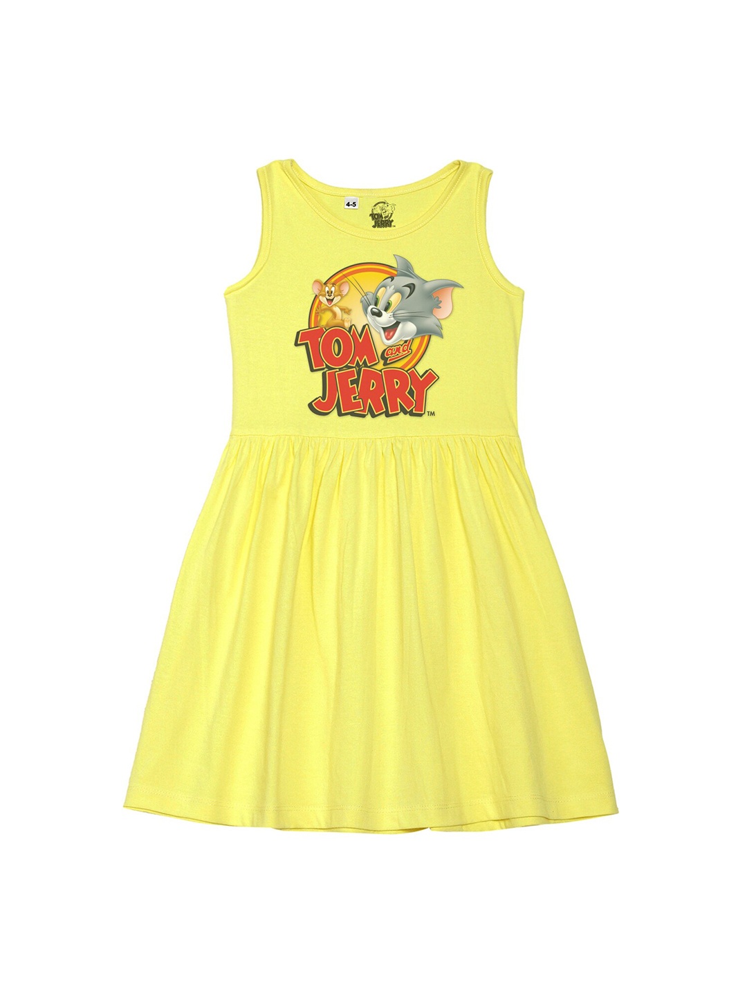 

Tom & Jerry by Wear Your Mind Girls Yellow A-Line Dress