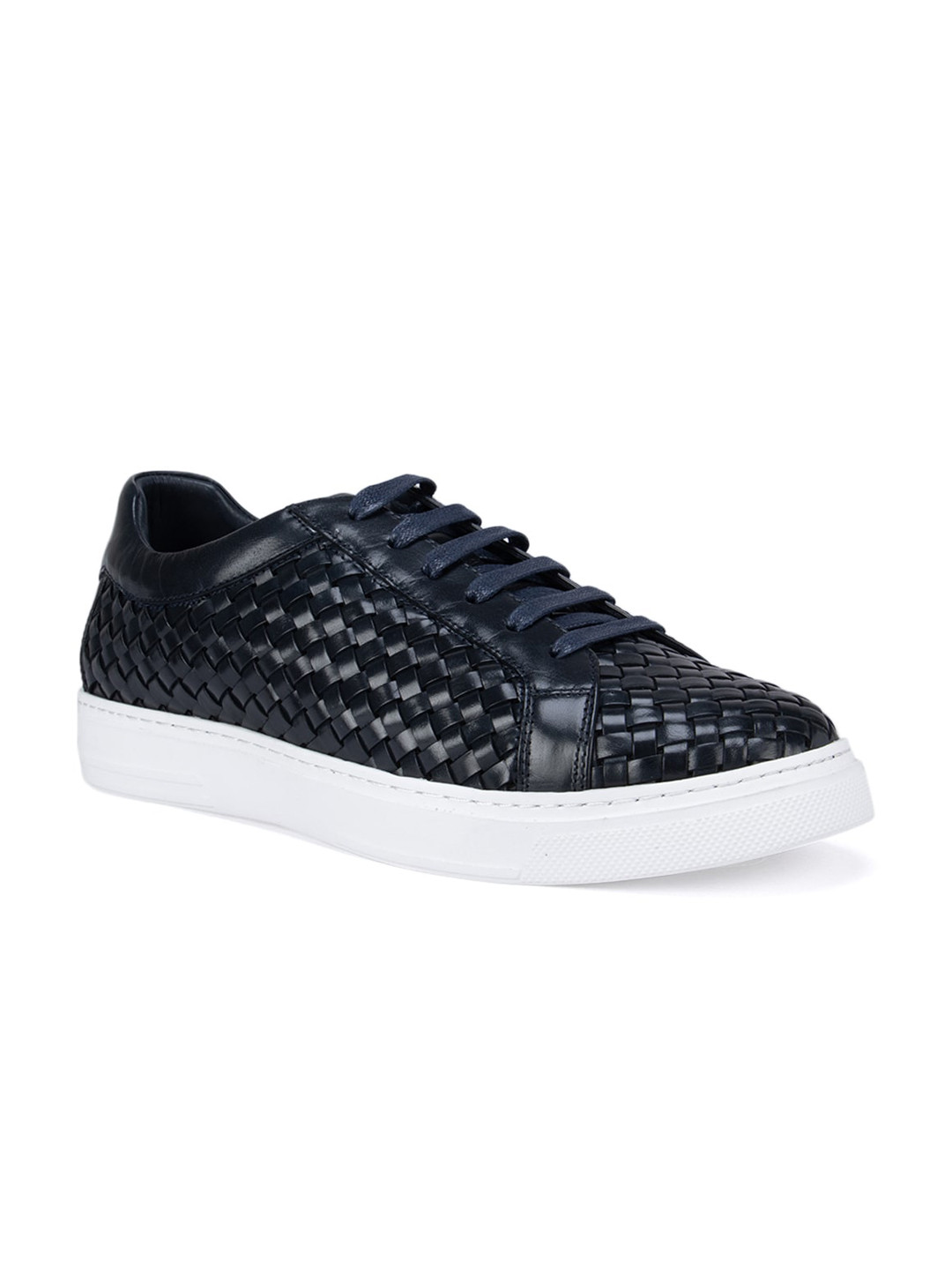 

ROSSO BRUNELLO Men Navy Blue Textured Leather Sneakers