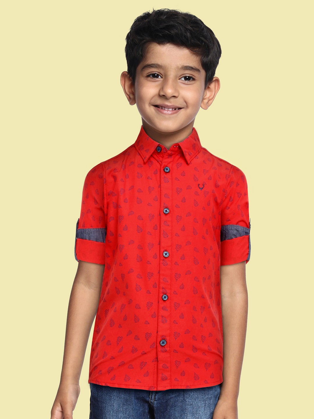 

Allen Solly Junior Boys Red Printed Casual Shirt