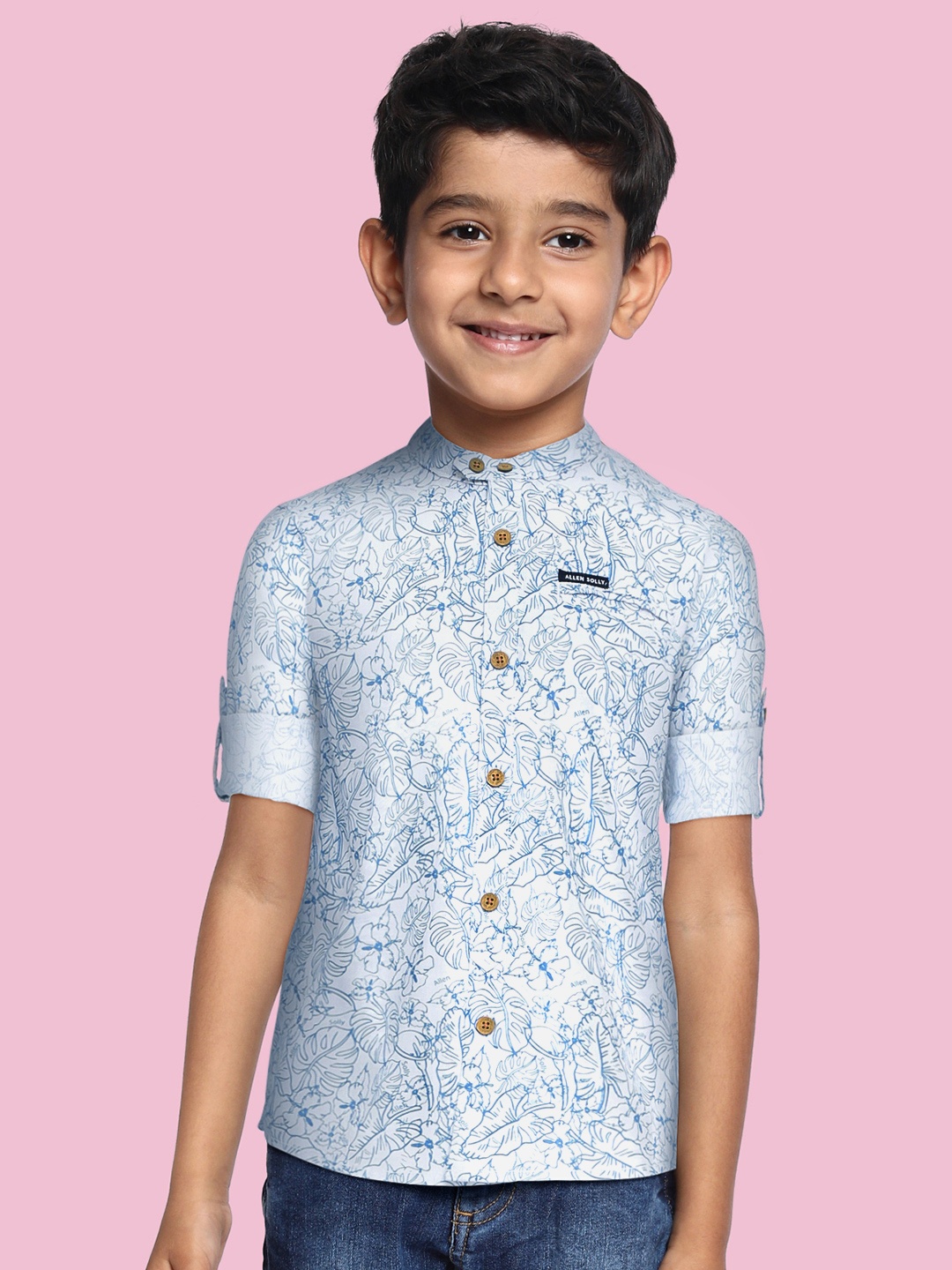 

Allen Solly Junior Boys White Floral Printed Casual Shirt