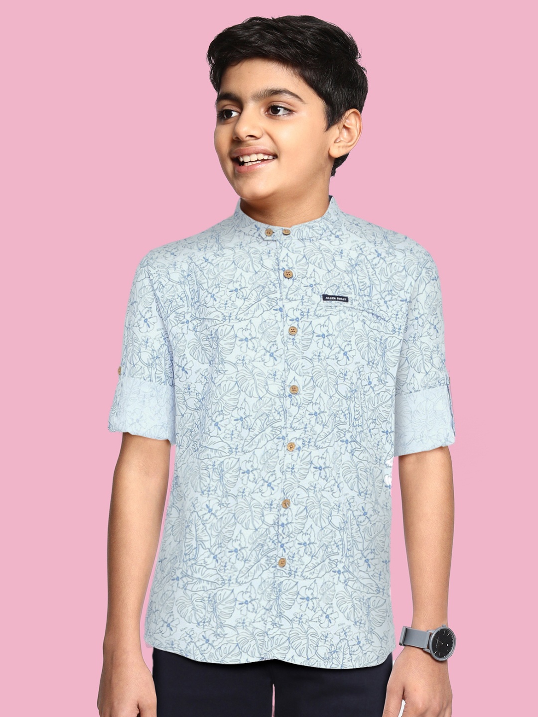 

Allen Solly Junior Boys White Floral Printed Pure Cotton Casual Shirt