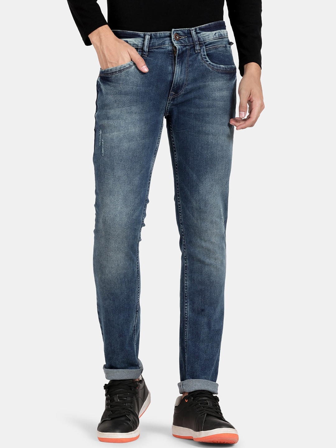

Llak Jeans Men Blue Skinny Fit Heavy Fade Stretchable Jeans