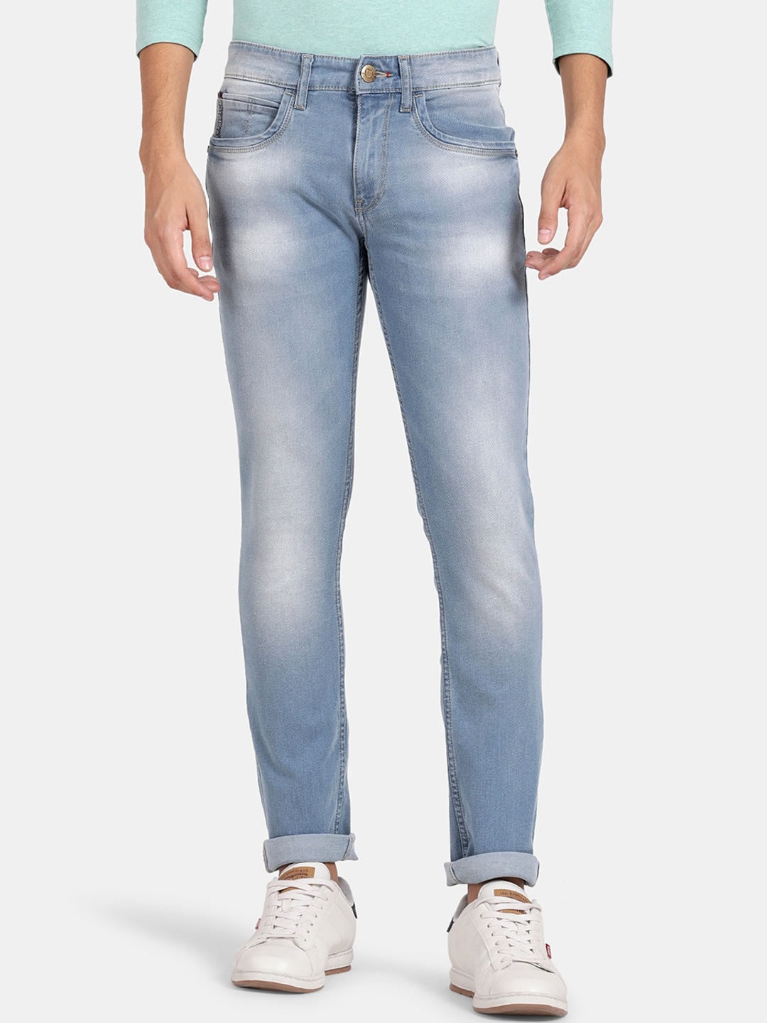 

Llak Jeans Men Blue Heavy Fade Stretchable Jeans