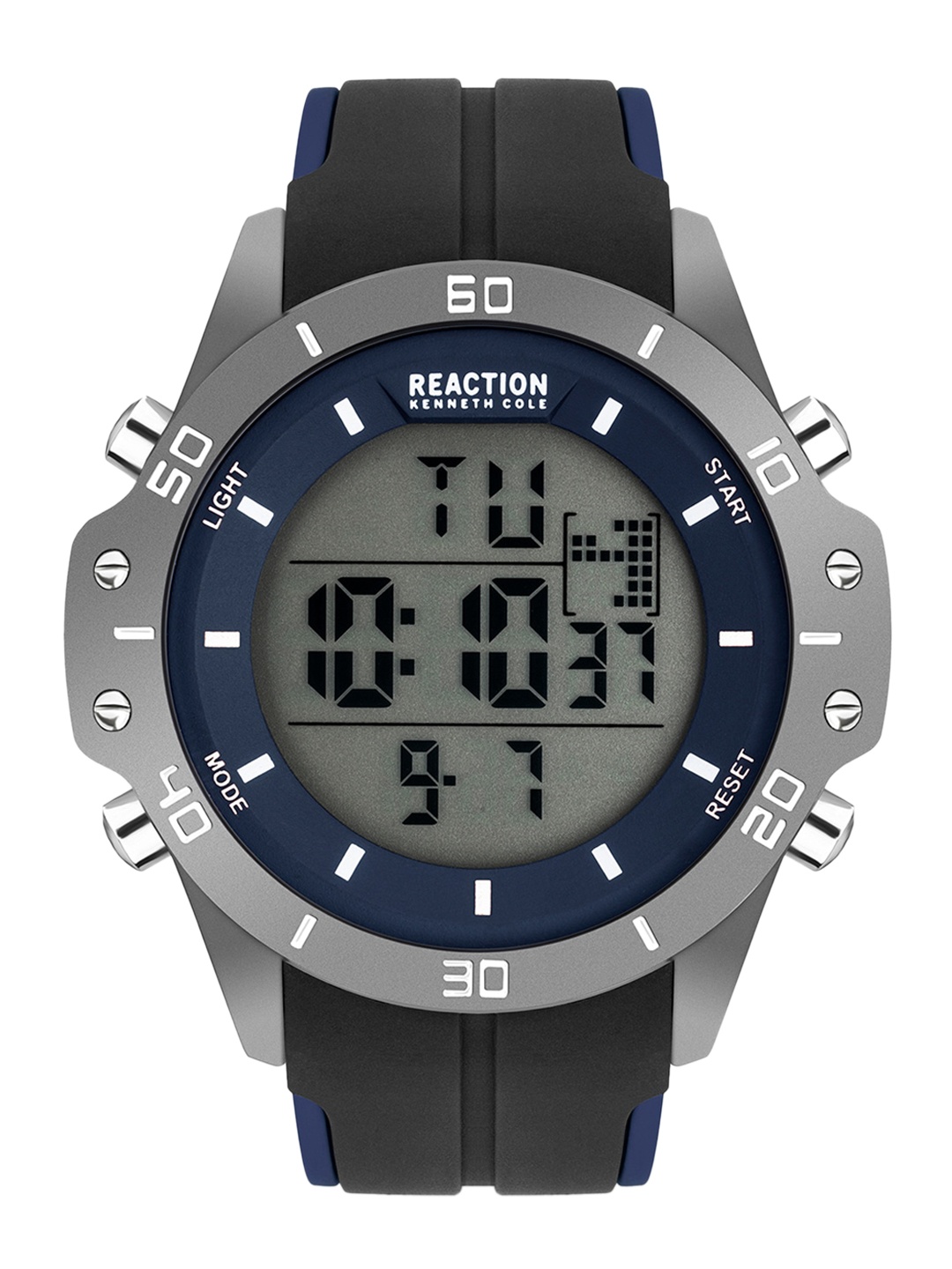 

REACTION KENNETH COLE Men Blue Dial & Black Straps Digital Watch KRWGP2194202