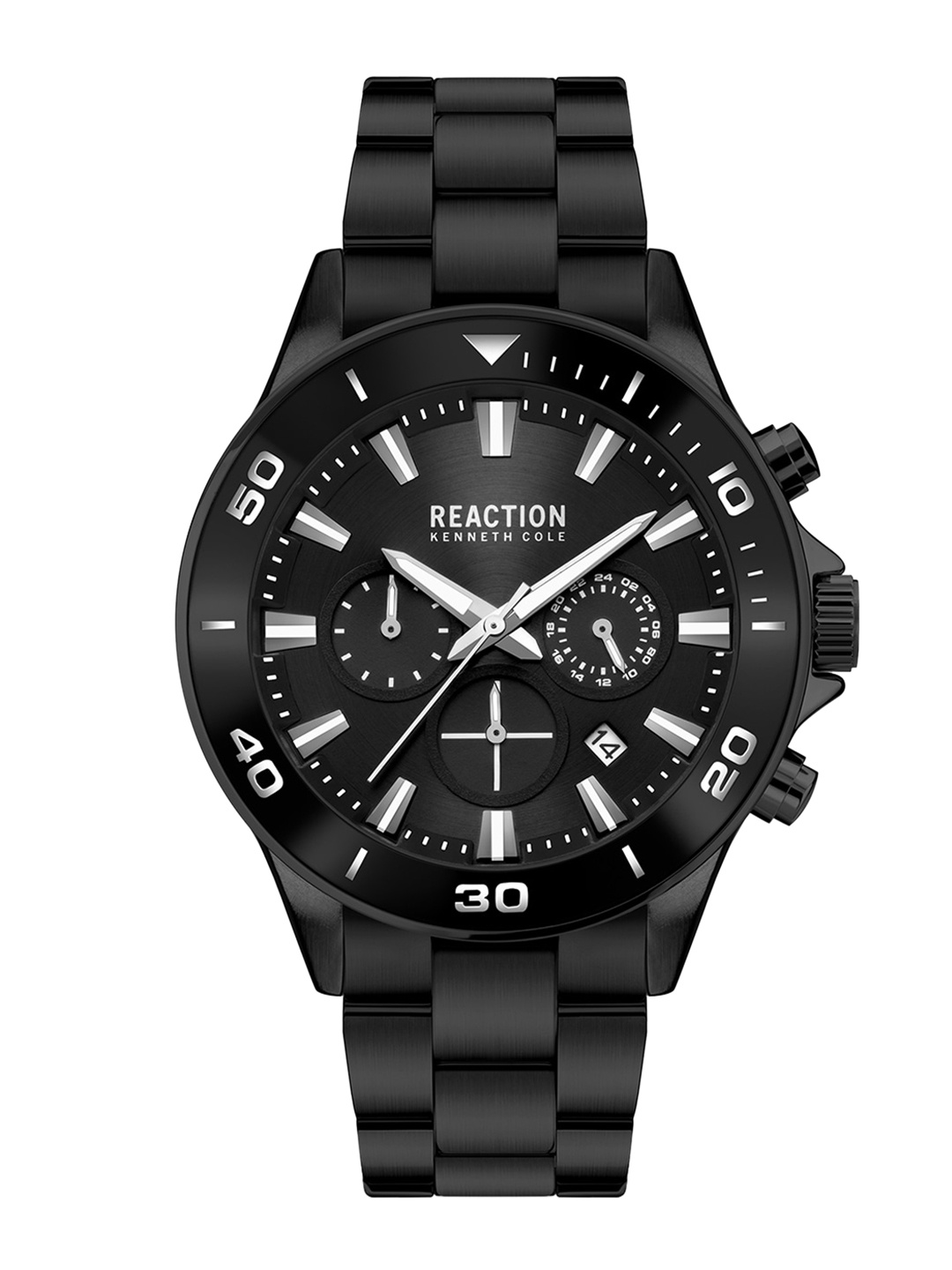 

REACTION KENNETH COLE Men Black Dial & Black Stainless Steel Straps Analogue Watch KRWGK2193101
