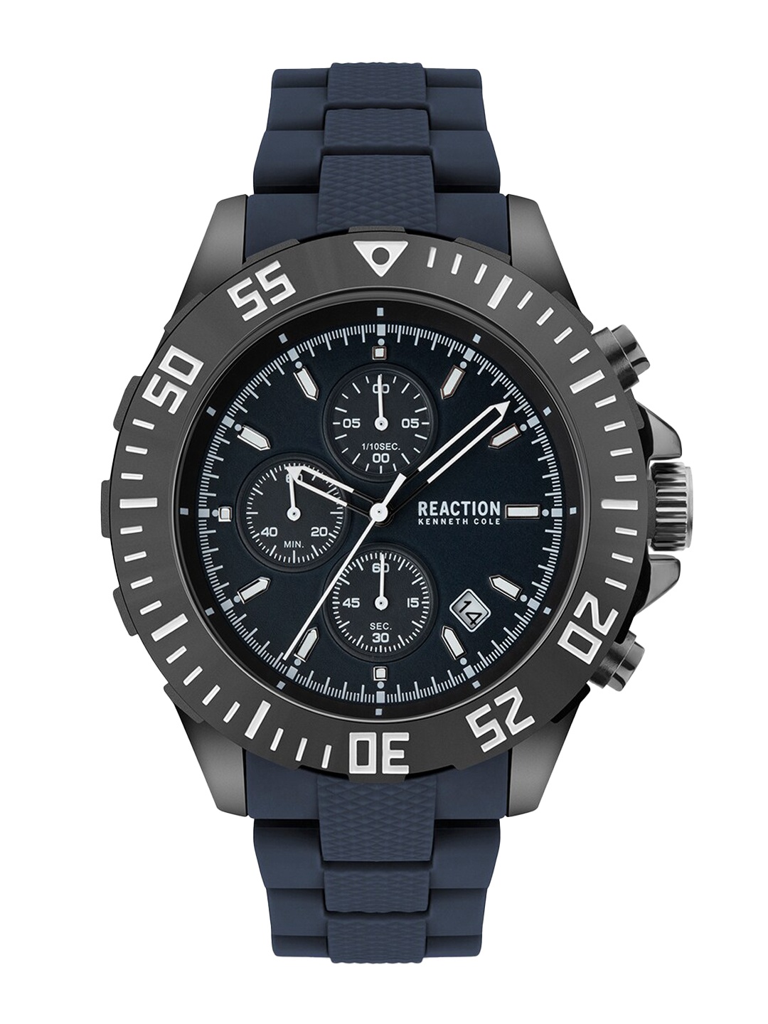 

REACTION KENNETH COLE Men Blue Dial & Blue Bracelet Style Straps Analogue Watch KRWGQ2193002