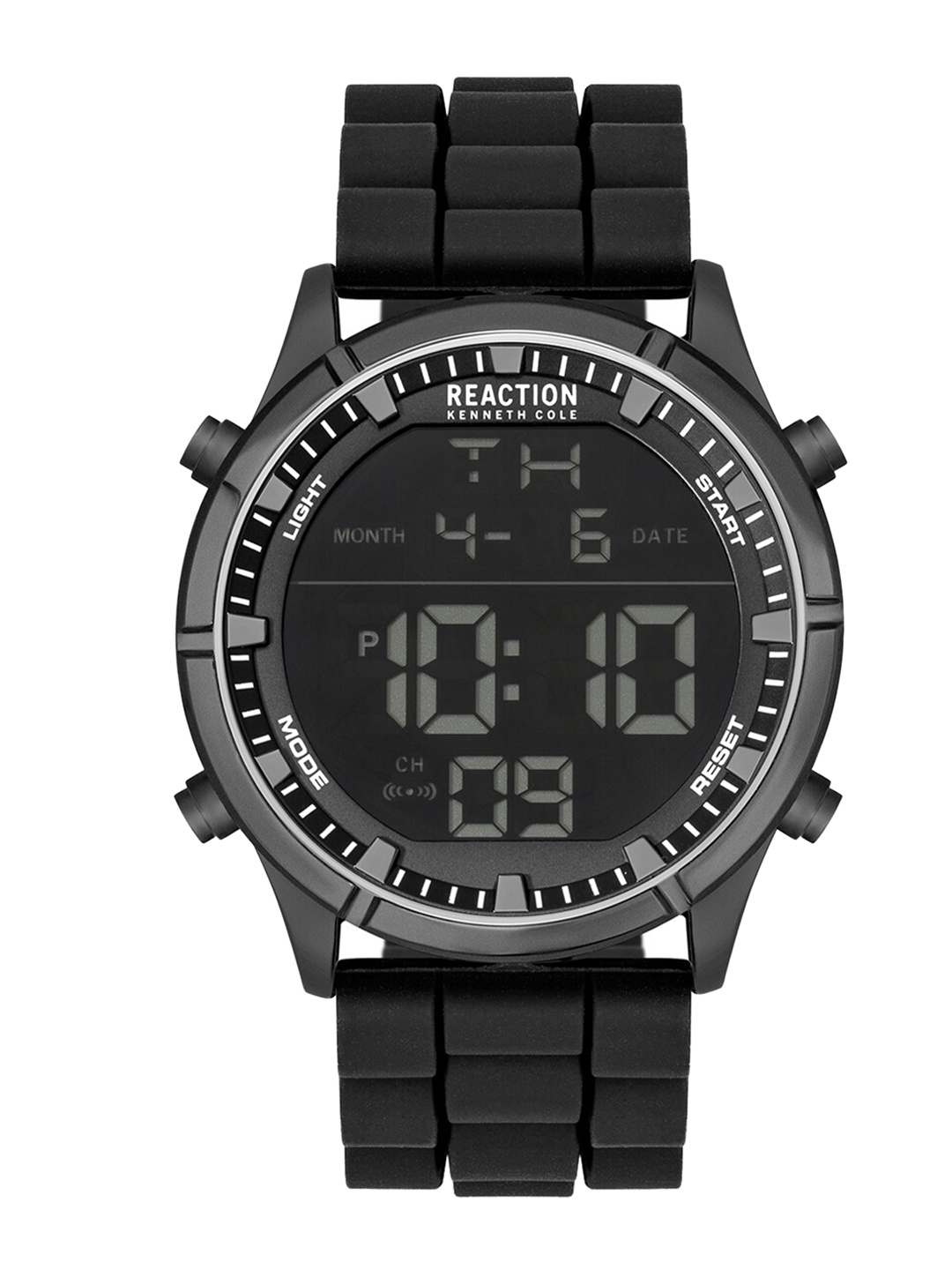 

REACTION KENNETH COLE Men Black Dial & Black Bracelet Style Straps Digital Watch KRWGP2191103