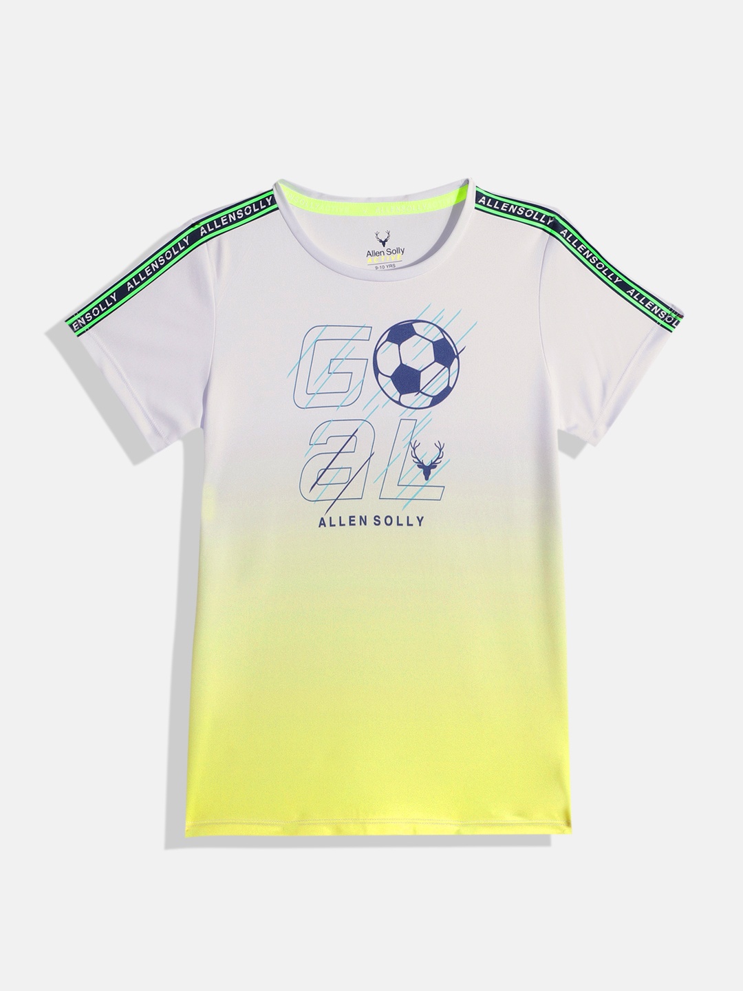 

Allen Solly Junior Boys White & Yellow Printed T-shirt
