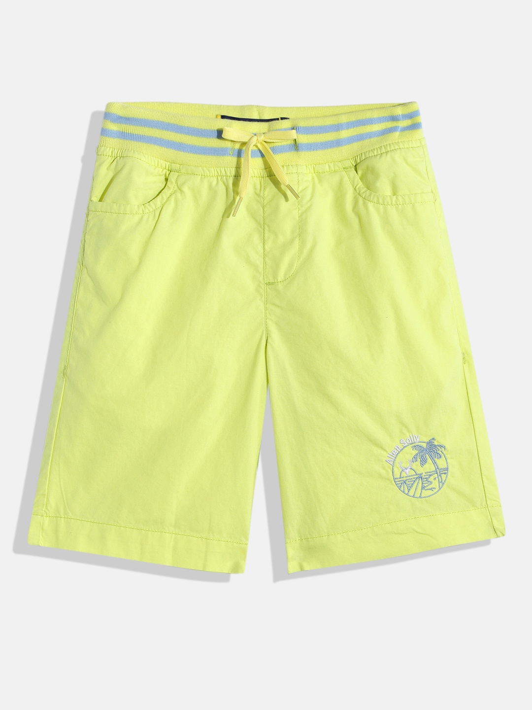 

Allen Solly Junior Boys Lime Green Pure Cotton Shorts