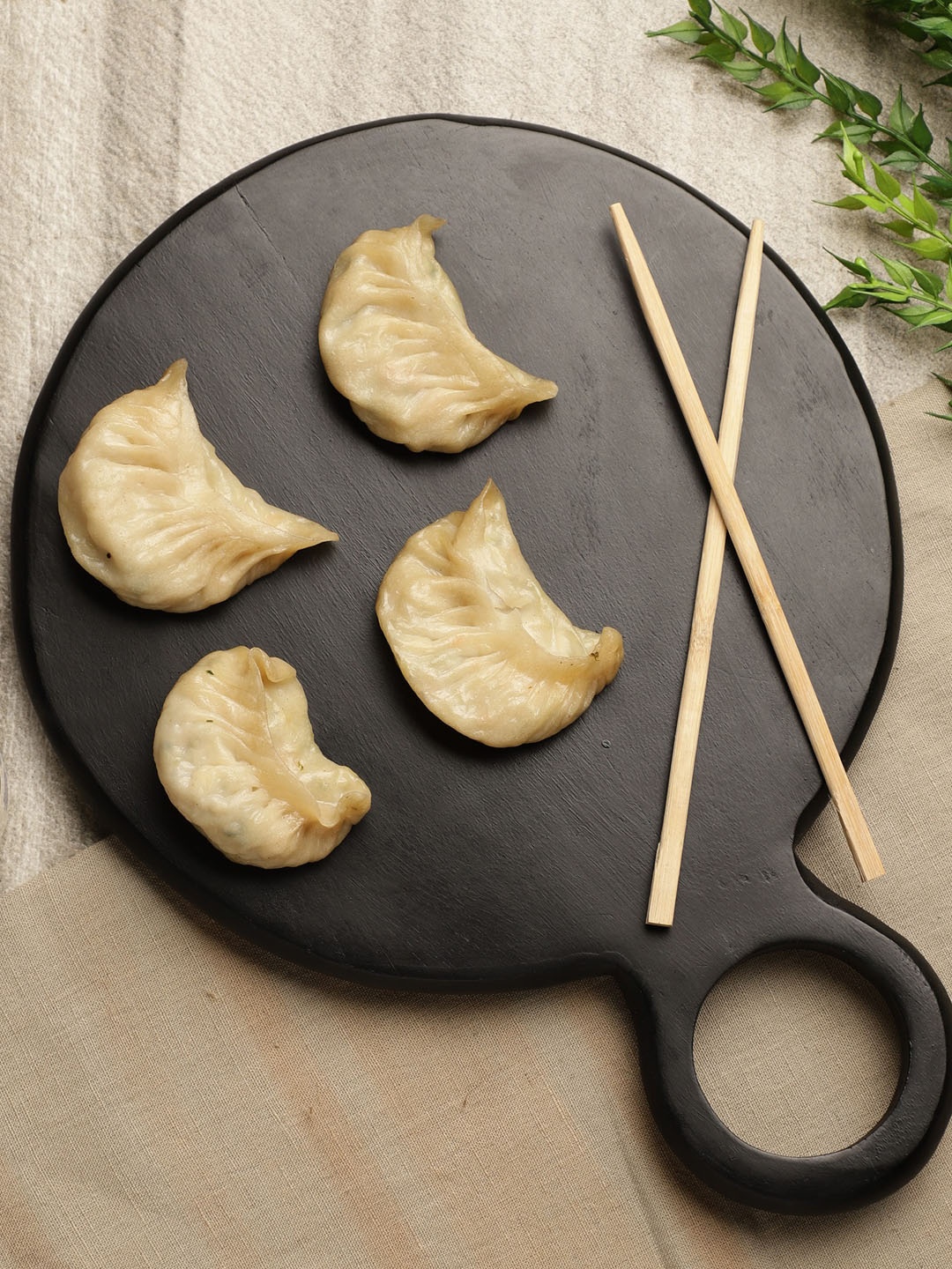 

The Decor Mart Black Solid Wood Serving Platter