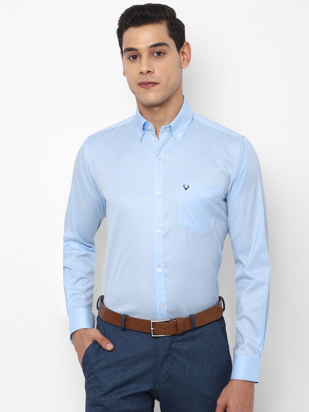 

Allen Solly Men Blue Slim Fit Formal Shirt